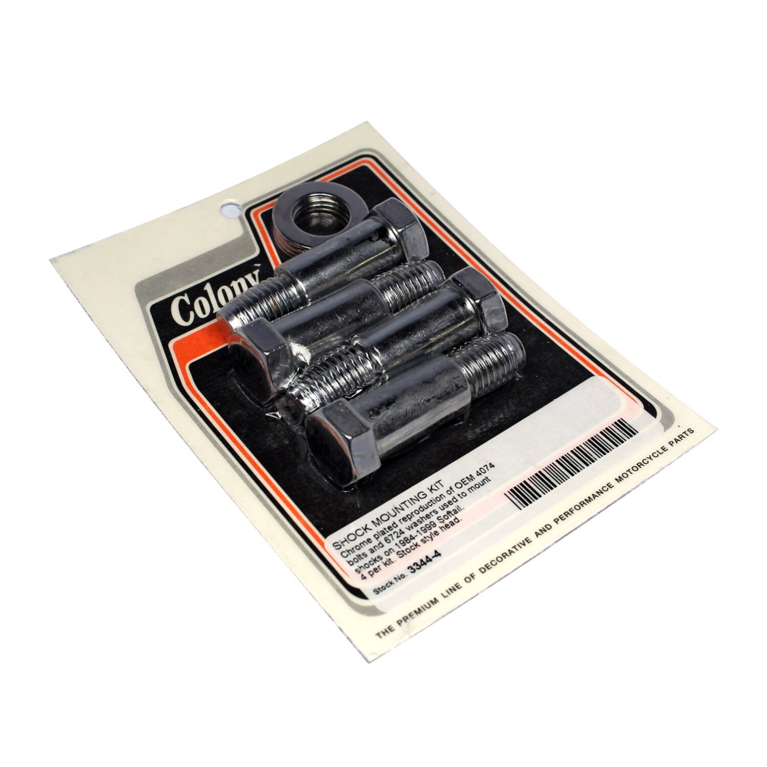 Colony, Softail shock mount kit, Silver, Chrome