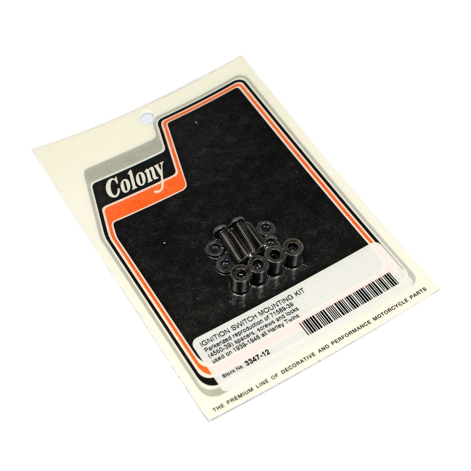 Colony, ignition switch mount kit, Black, Matte