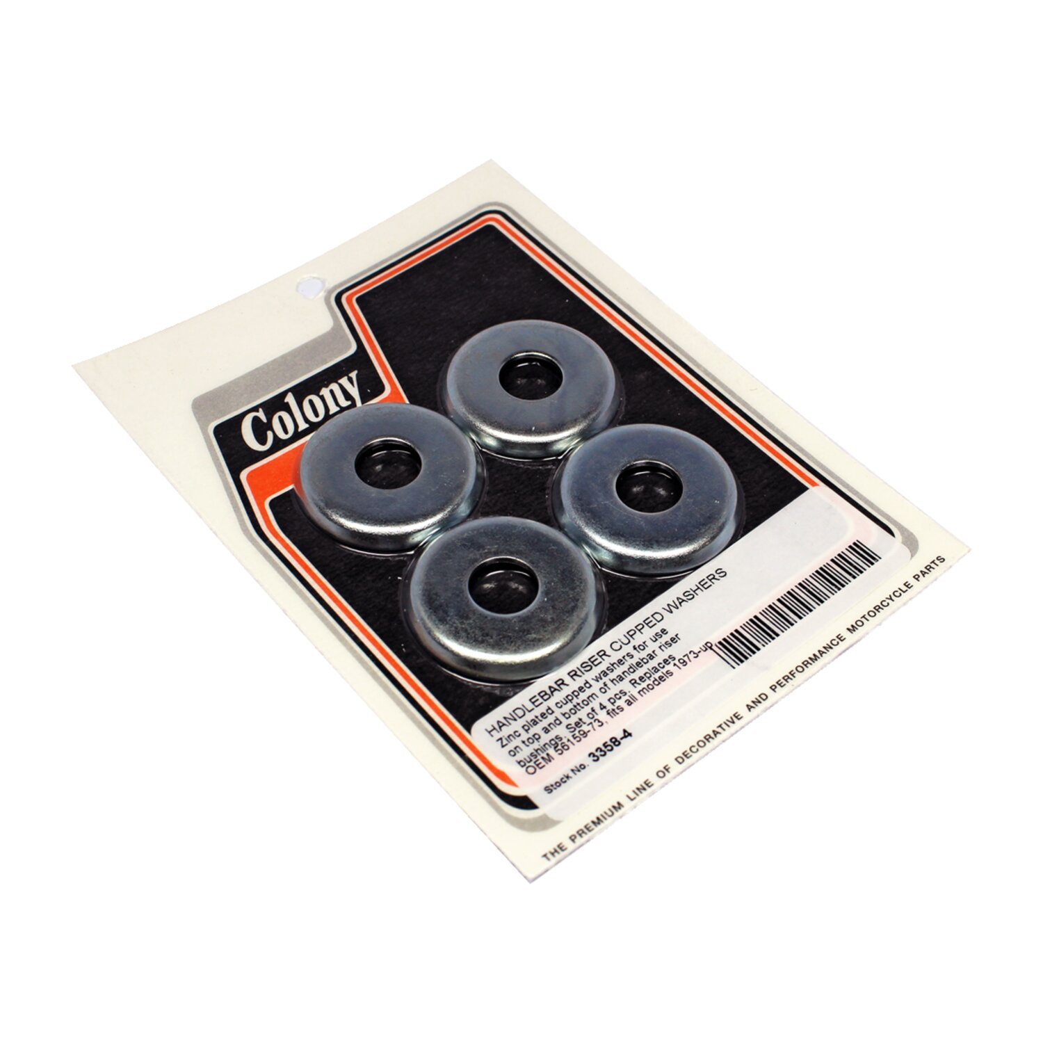 Colony, handlebar riser cupped washer kit. Zinc