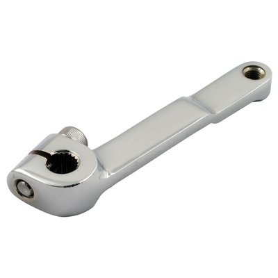 Lever, shifter rod. Installs on outside of transmission housing on shifter fork shaft.
OEM replacement reference 33849-97.