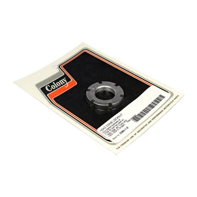 Zinc plated. Reproduction of OEM 2759-30 lock nut for the fork neck bearing pre-load setting.