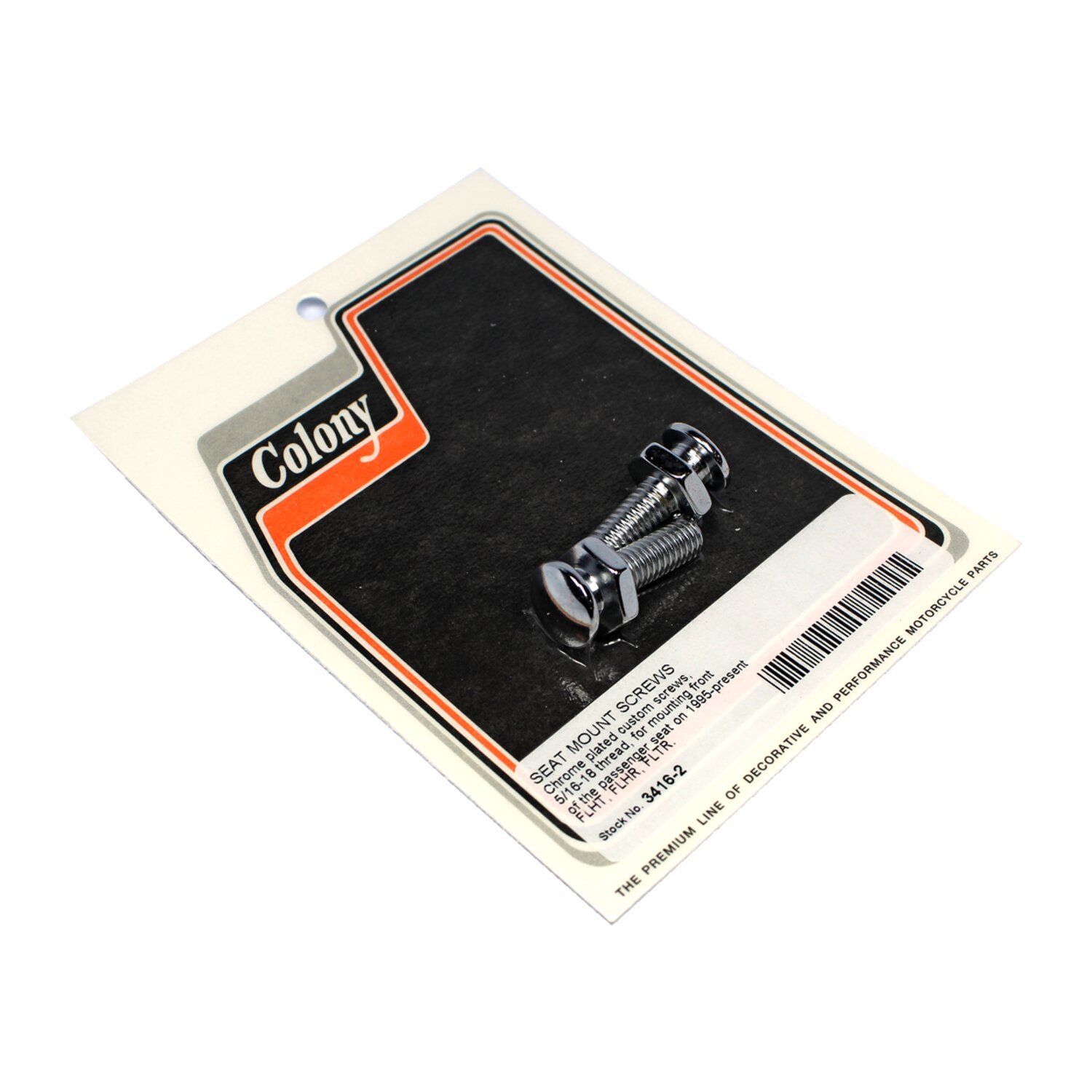 Colony, passenger seat mount screw set, Chrome
