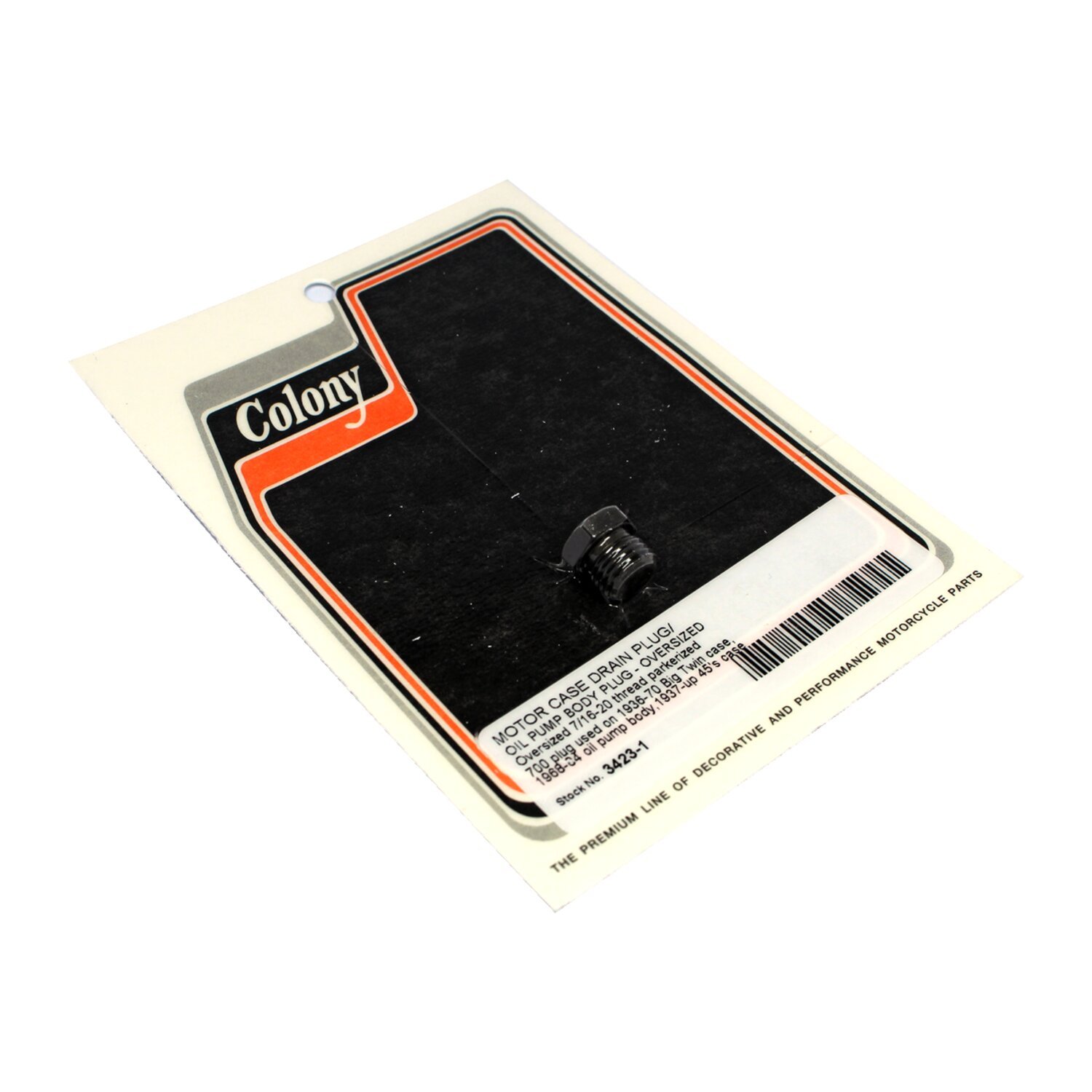Colony, oversize drain plug, Black, Matte