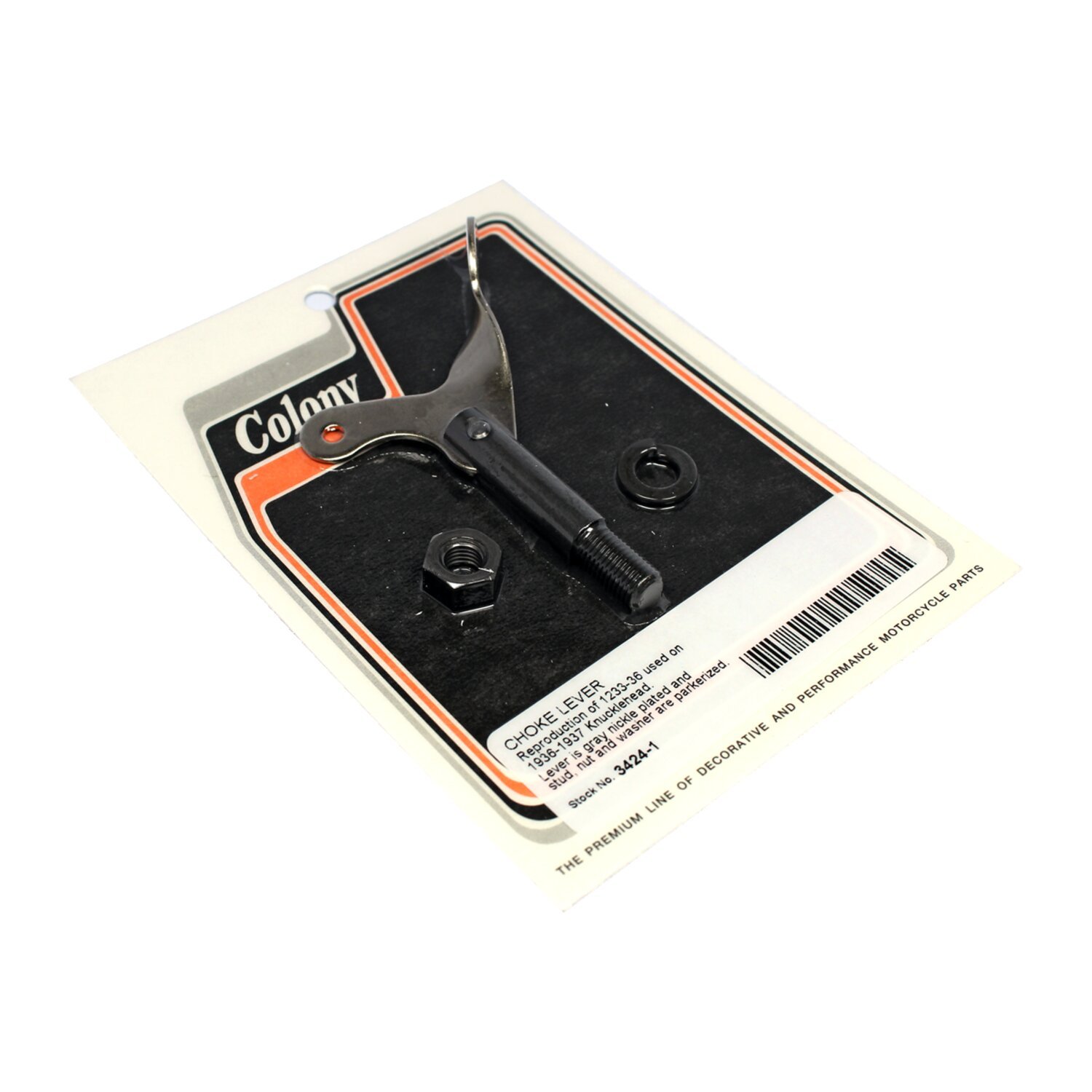 Colony, Linkert choke lever. Gray nickle, Polished