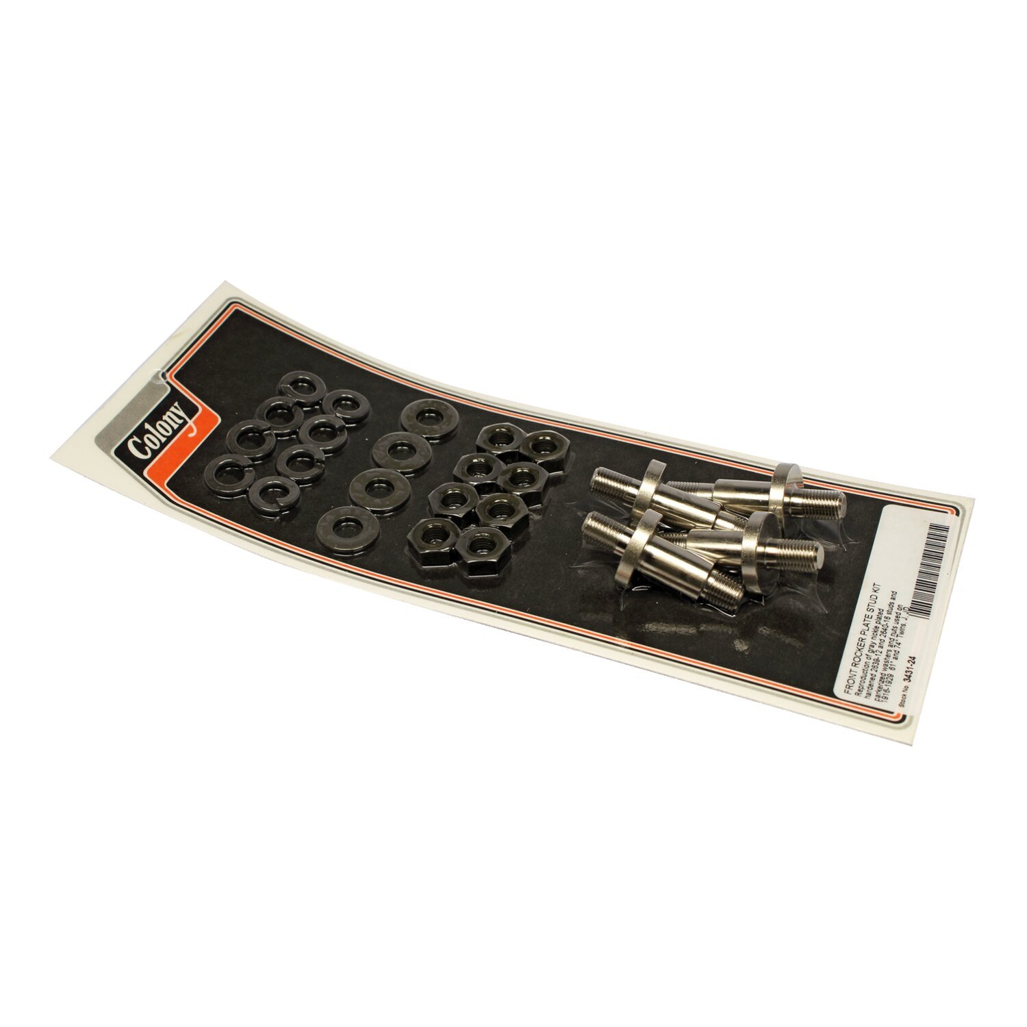 Colony, front rocker plate stud kit, Black, Raw