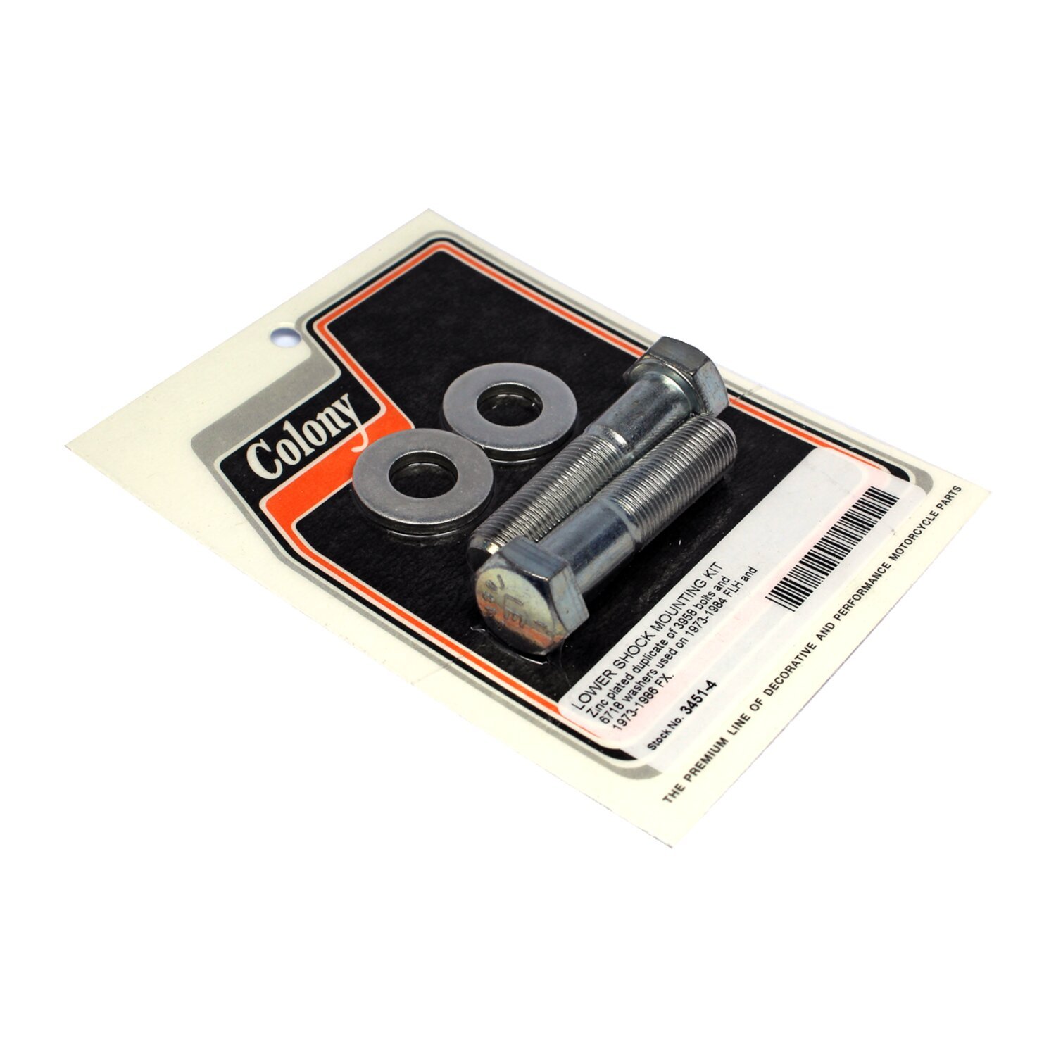 Colony, lower shock mount kit. Zinc, Satin