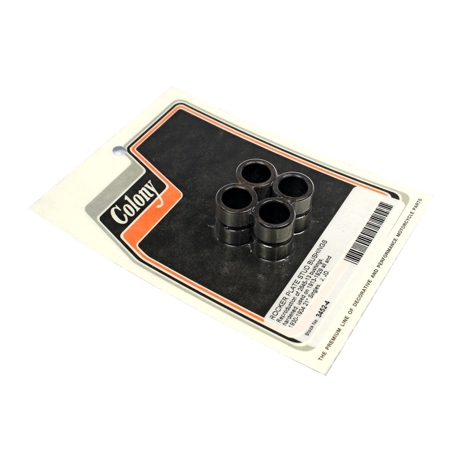 Colony, rocker plate stud bushings, Black, Matte