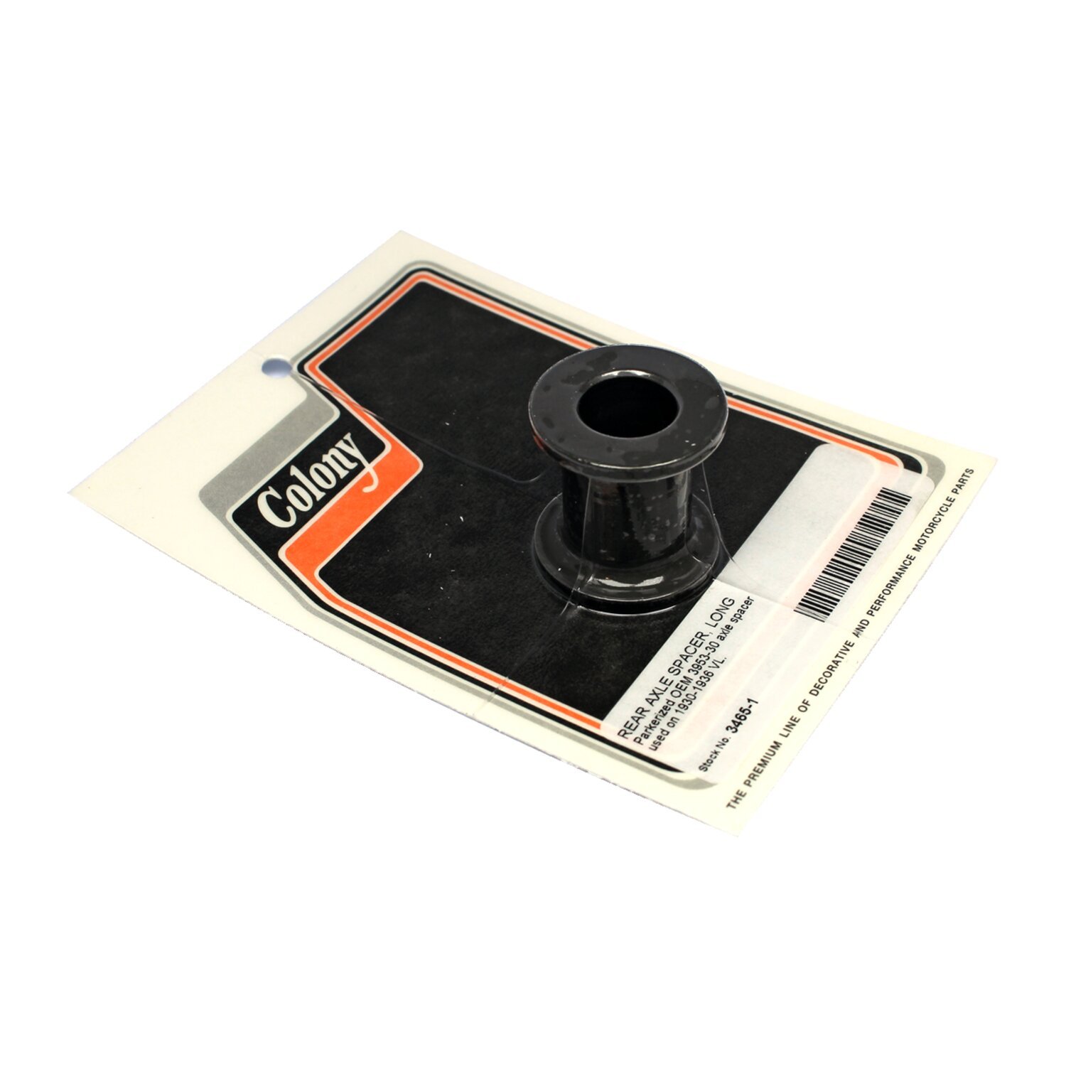Colony, rear axle spacer long, Black, Matte