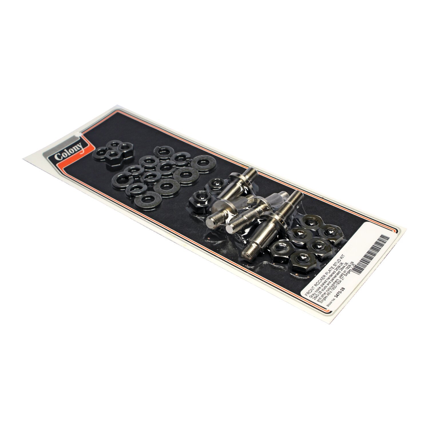 Colony, front rocker plate stud kit, Raw