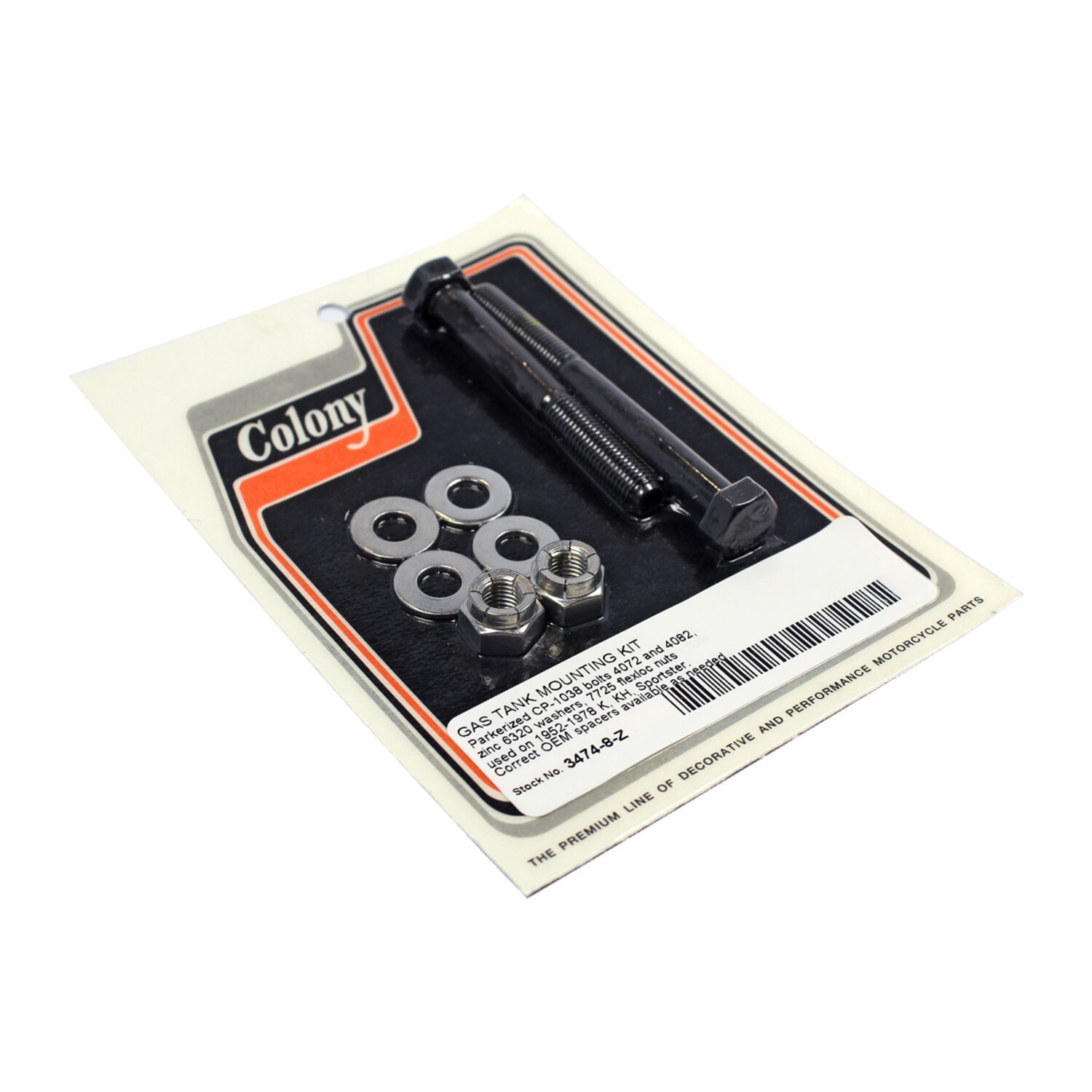 Colony, gas tank mount kit, Black