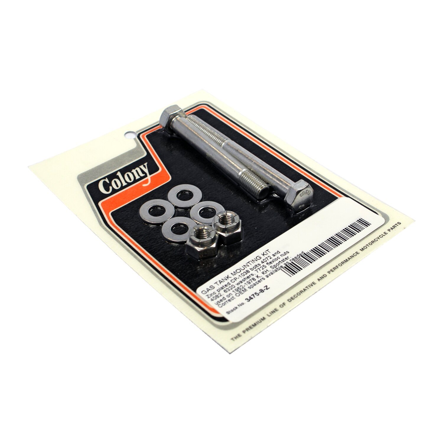 Colony, gas tank mount kit, Zinc