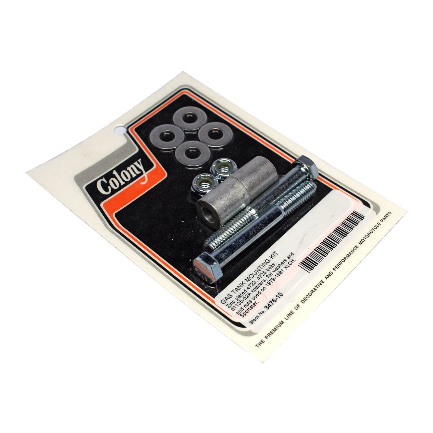 Colony, gas tank mount kit. Zinc