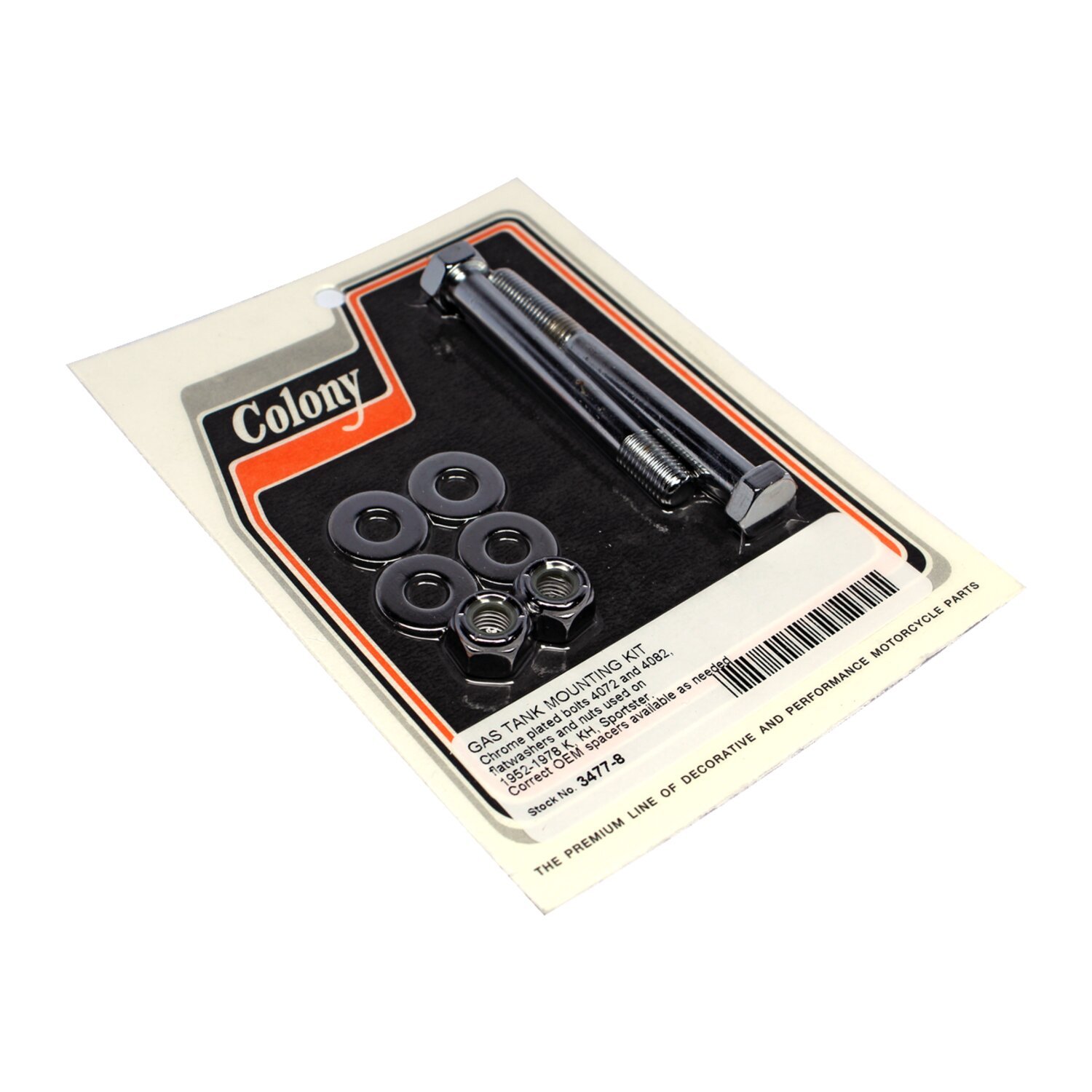 Colony, gas tank mount kit, Chrome