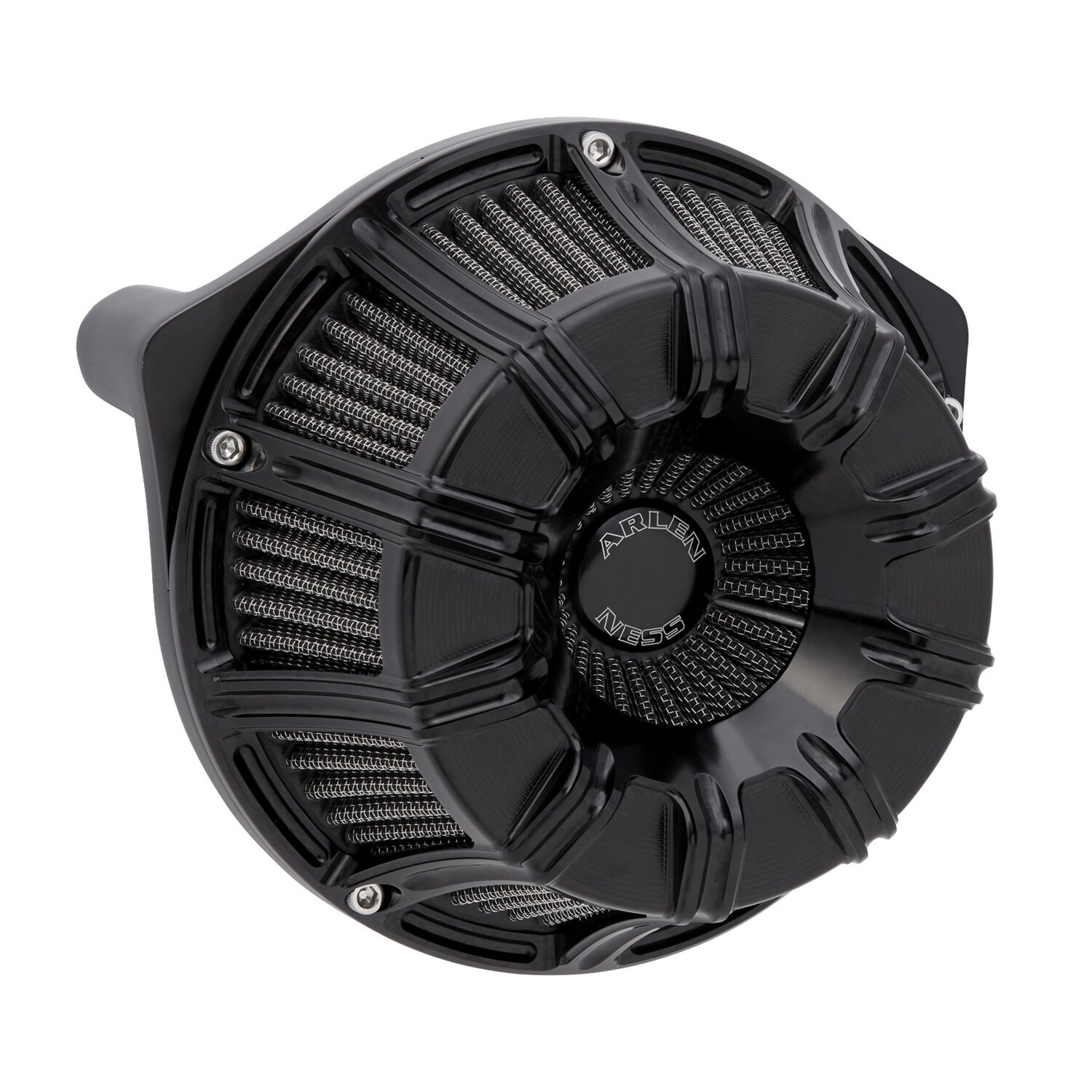 Arlen Ness, inverted air cleaner kit '10-Gauge'. All, Black, Matte