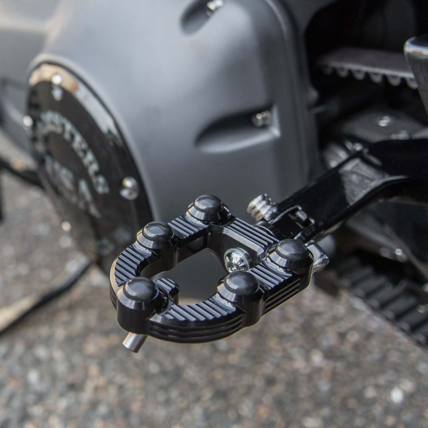 Arlen Ness, MX foot pegs, Black, Matte