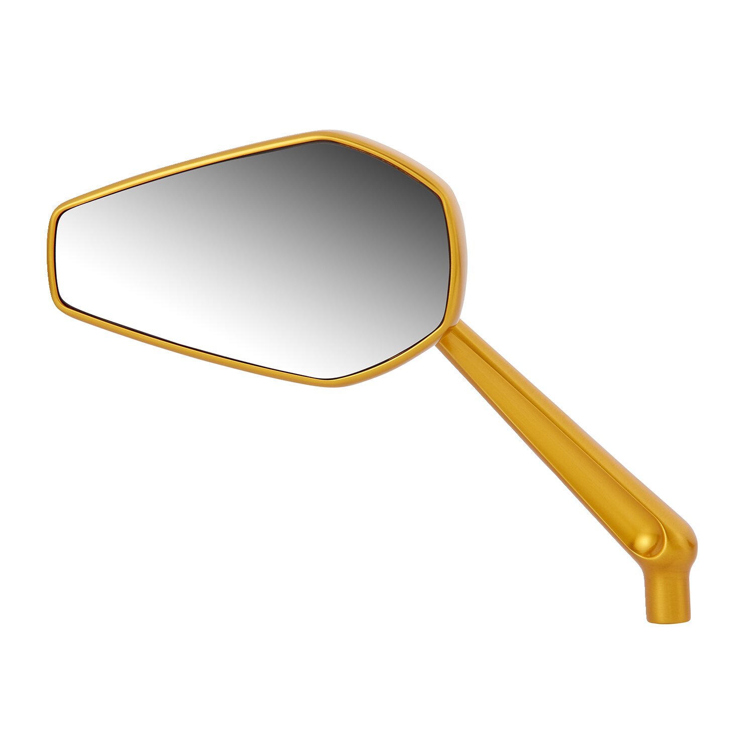Arlen Ness, Mini stocker billet mirror left, Gold, Polished