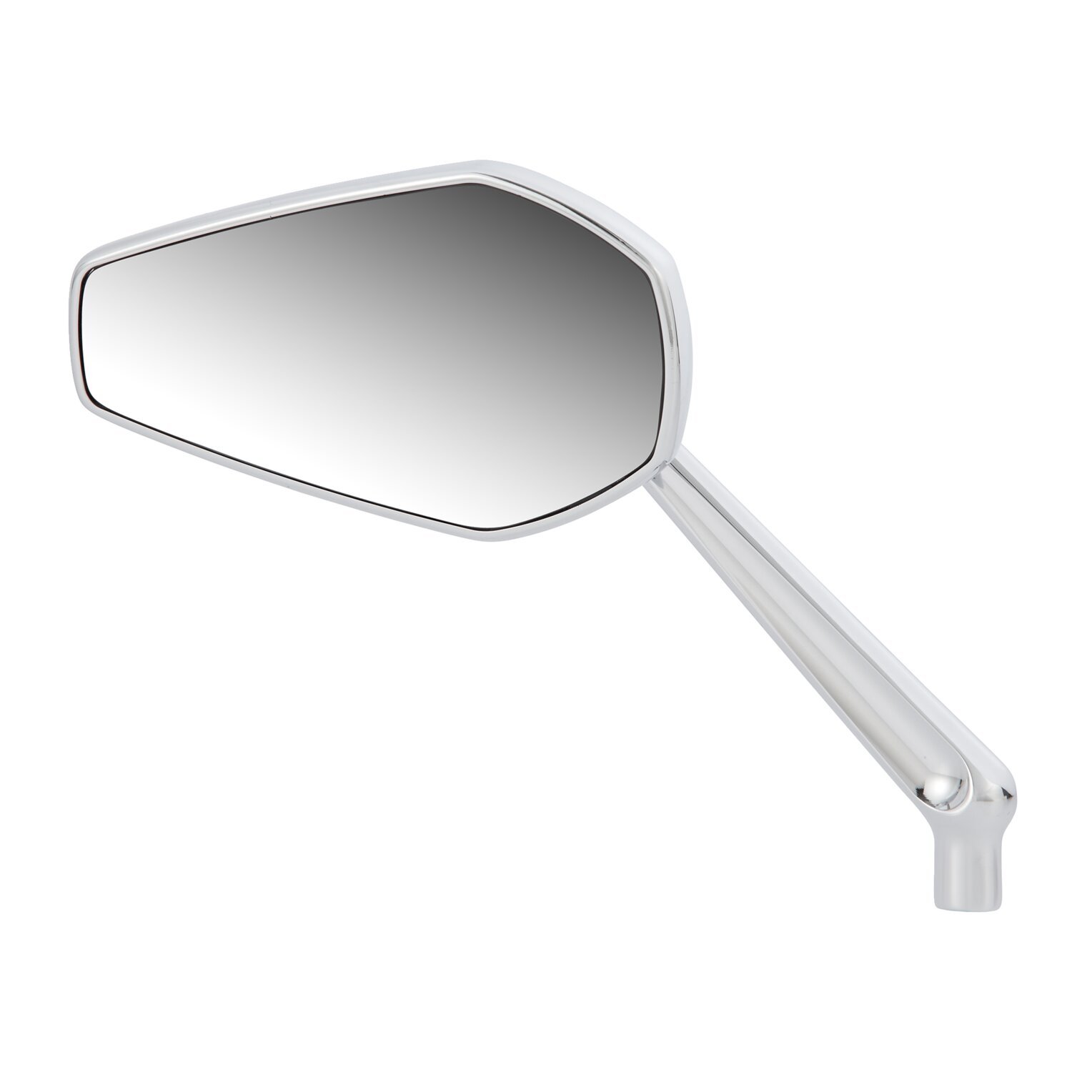 Arlen Ness, Mini stocker billet mirror left, White, Chrome