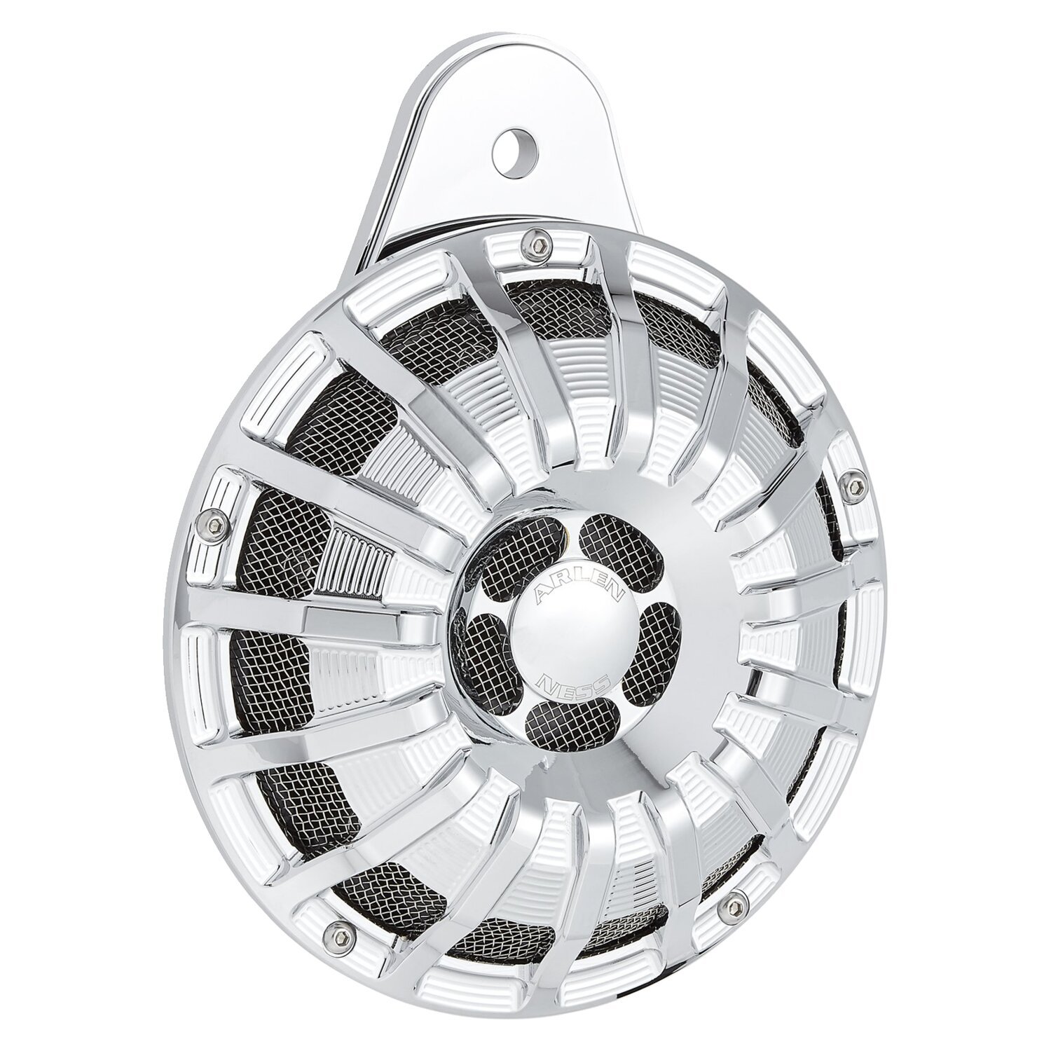 Arlen Ness, 15-spoke horn cover, Chrome