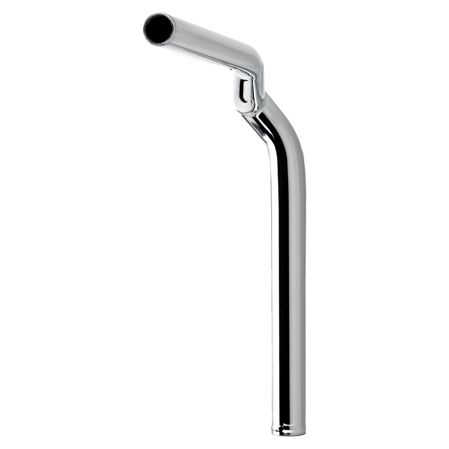 Biltwell Tyson XL pullback handlebar 14" chrome slotted, Silver