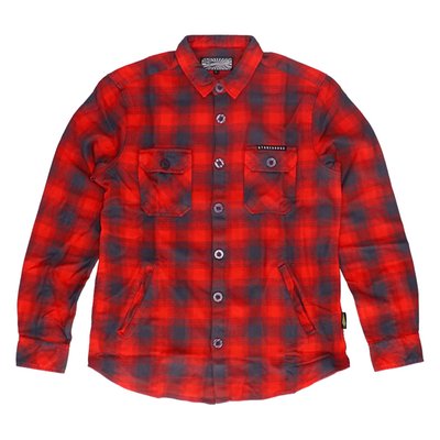 You can call our MCS Worker Flanel shirt classic with a modern twist or urban but cool with a fresh look it is. Made from 100% cotton, brushed and garment washed, regular fit and two chest and side pockets. You can get it in three colors with the Storehouse logo on your chest. We store, you roar!
