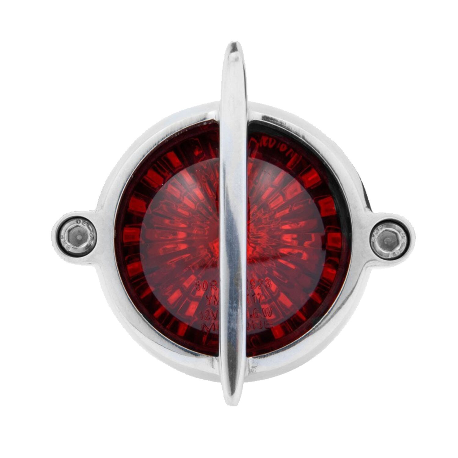 Motone, Cuda taillight. Polished, no bracket. ECE, Silver
