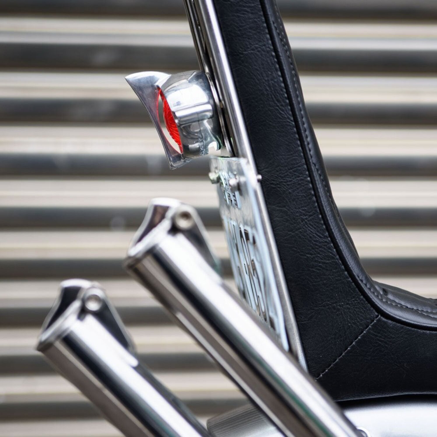 Motone, Cuda taillight. Polished, no bracket. ECE, Silver
