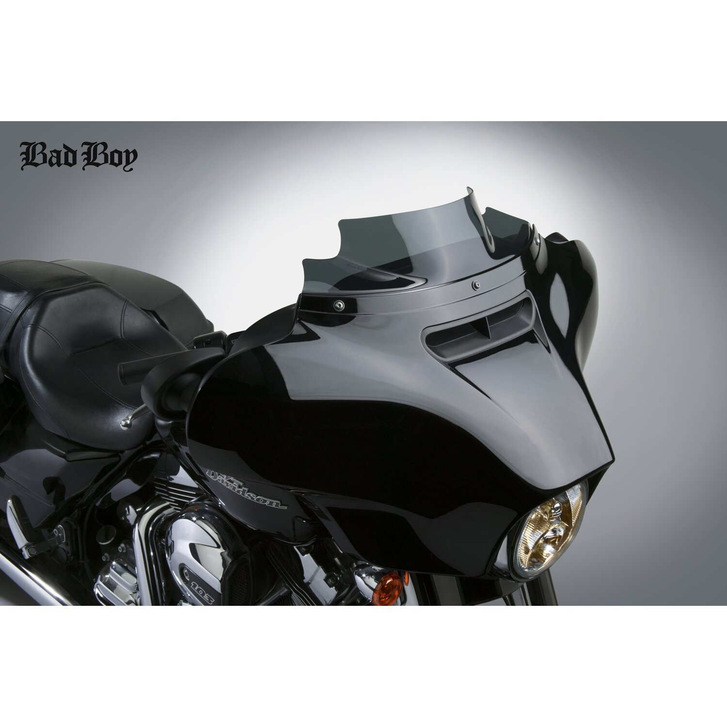 NC, Bad Boy™ 4" windscreen. Dark tint, Gray
