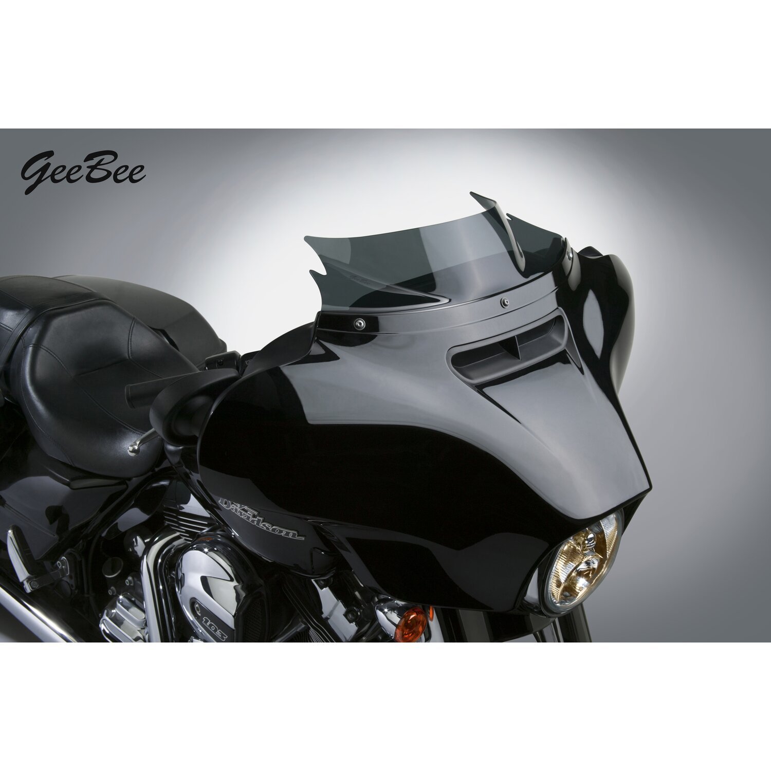 NC, Gee Bee™ 4" windscreen. Dark tint, Gray