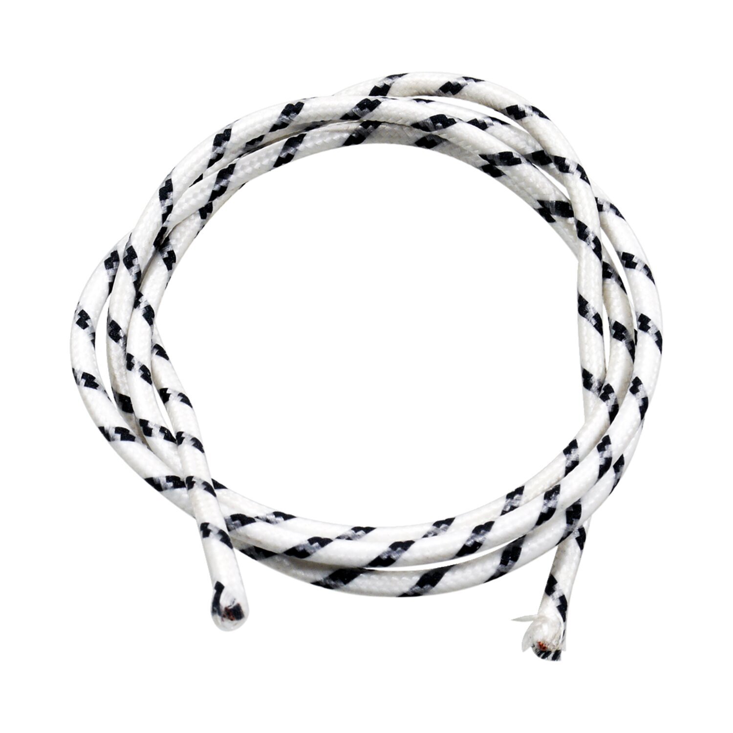 Classic cloth covered wiring, 25ft. roll, White, black