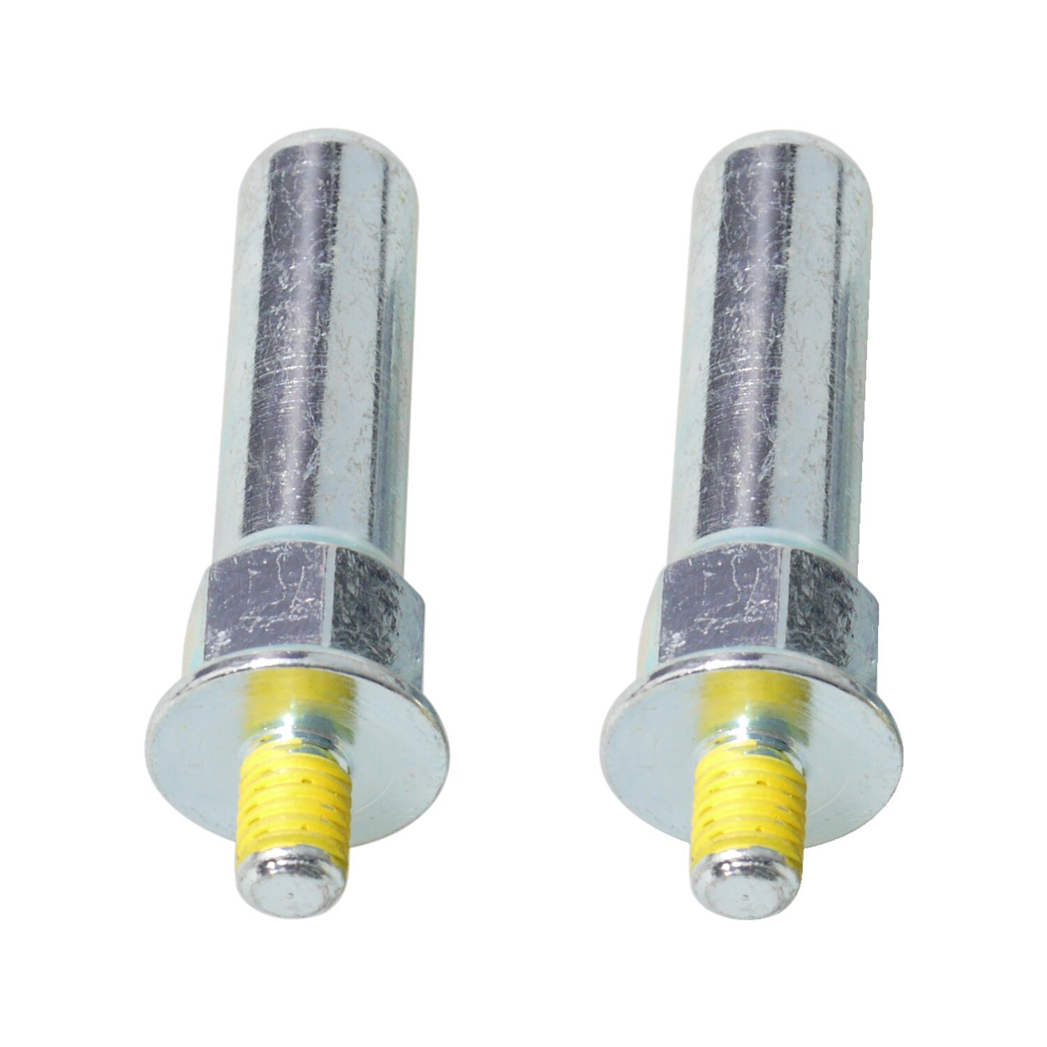 Wear peg, rider foot peg. Zinc, Polished