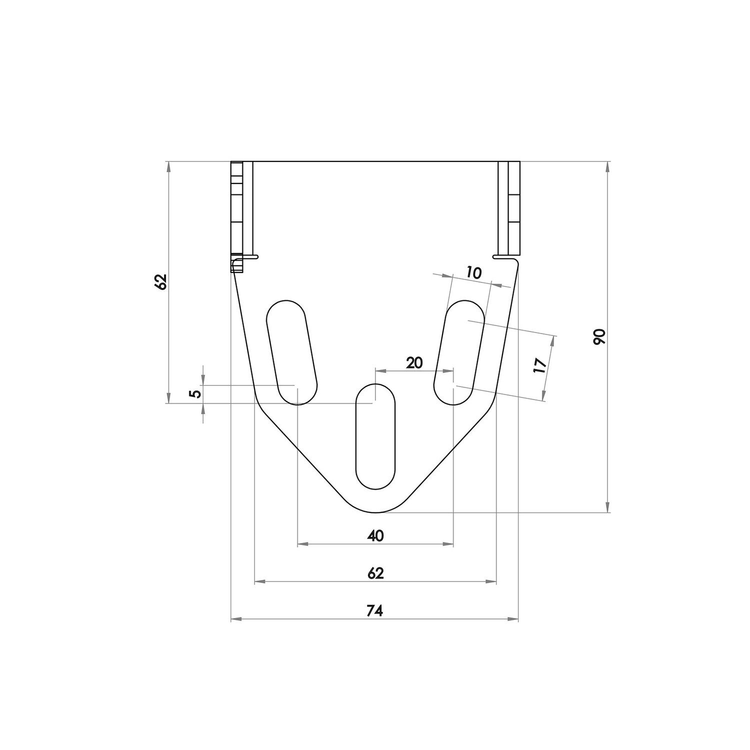 Zieger, under fender license plate bracket kit. Pro5, Black, Matte