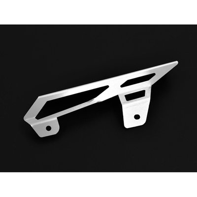 A chain guard is made to keep chain grease from being thrown around. It also is designed to catch the chain when it breaks, helping to prevent damage to bike, rider and passenger. The Zieger is both stronger and better looker than the OEM plastic guard. Manufactured from stainless steel with a silver finish. Offers a simple bolt-on installation, directly to the OEM chain guard mounting holes.