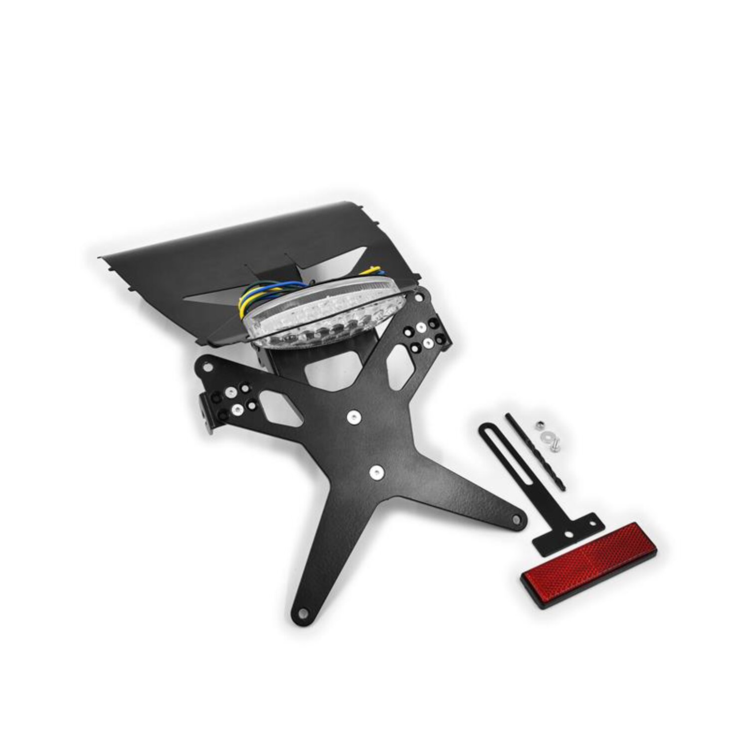 Zieger License plate bracket X-Line, Black, Matte