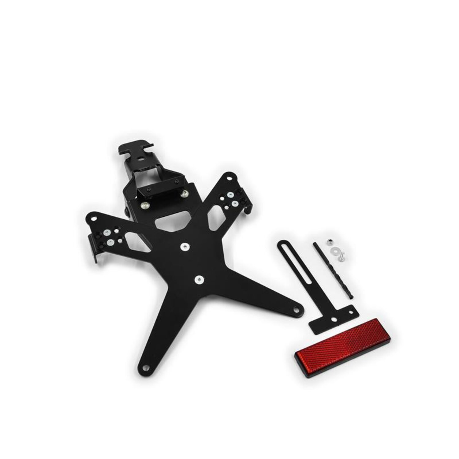 Zieger License plate bracket X-Line, Black, Matte
