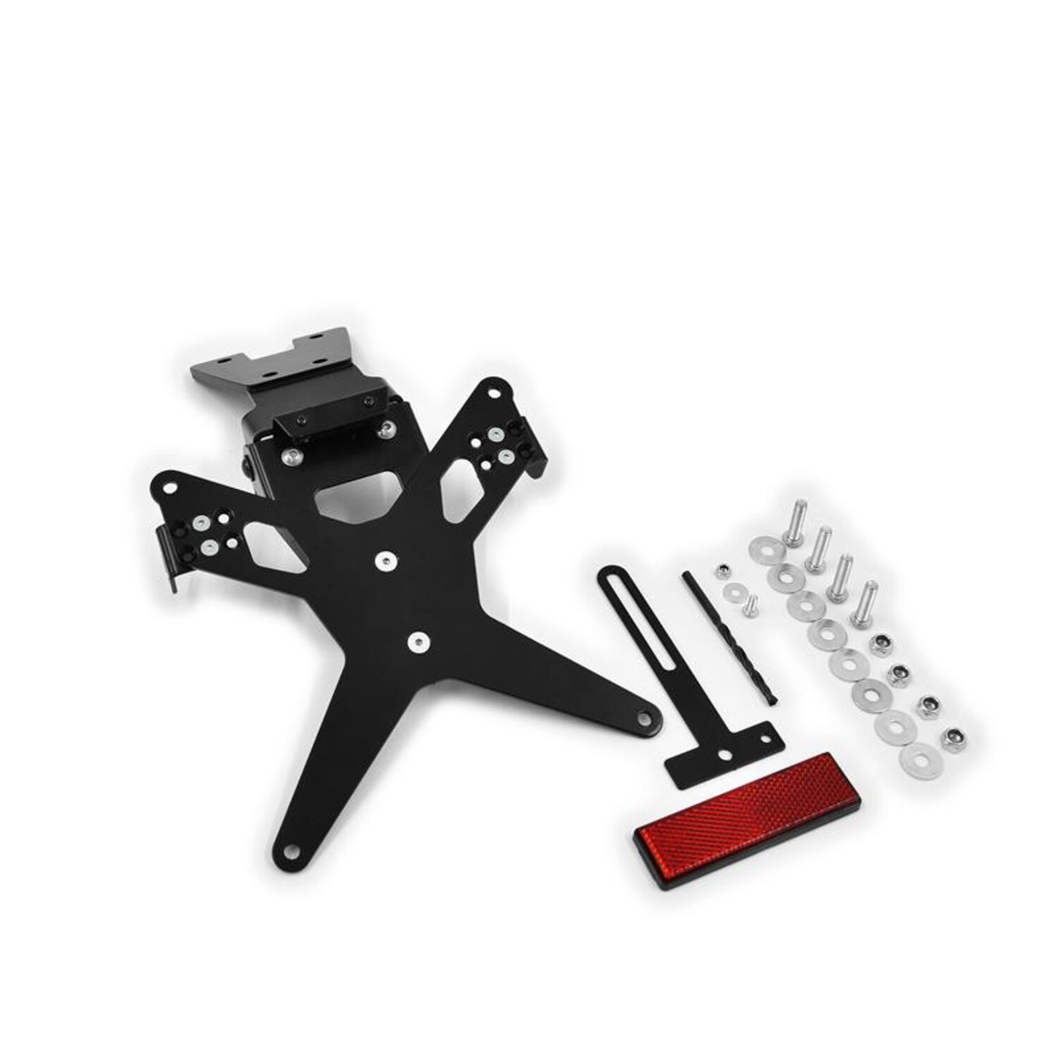 Zieger License plate bracket X-Line, Black, Matte