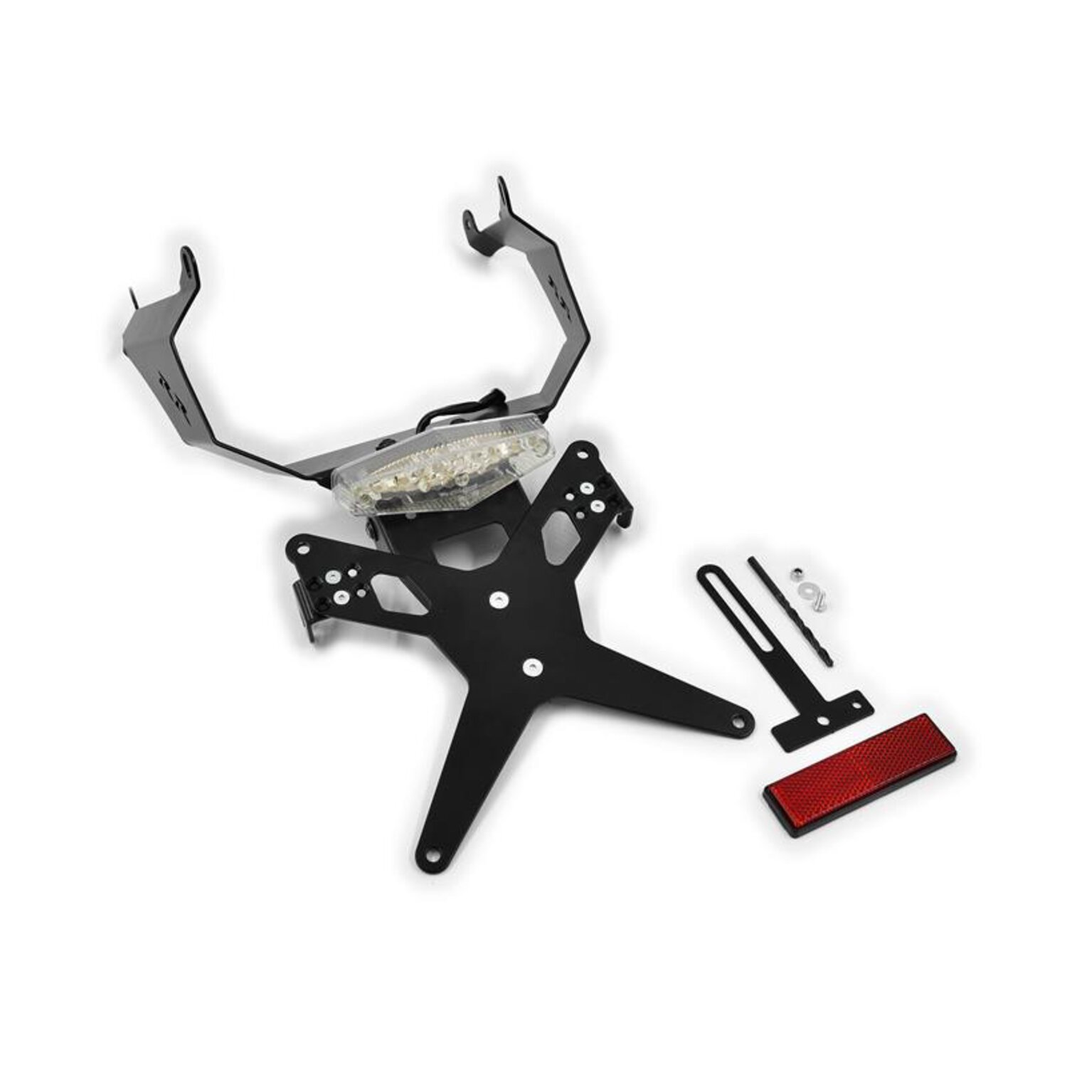 Zieger License plate bracket X-Line, Black, Matte