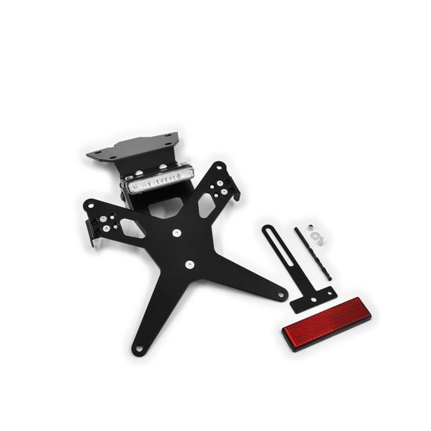 Zieger License plate bracket X-Line, Black, Matte