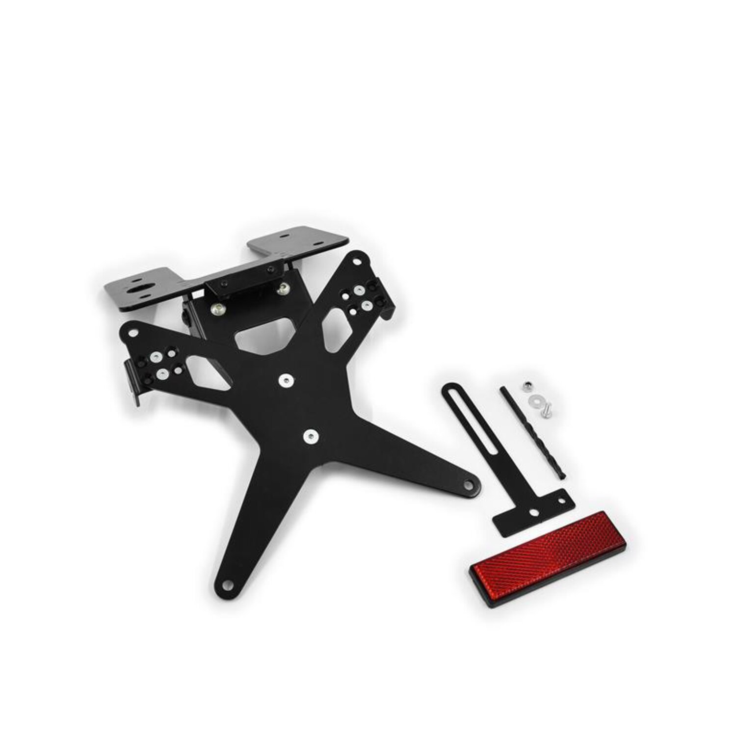 Zieger License plate bracket X-Line, Black, Matte