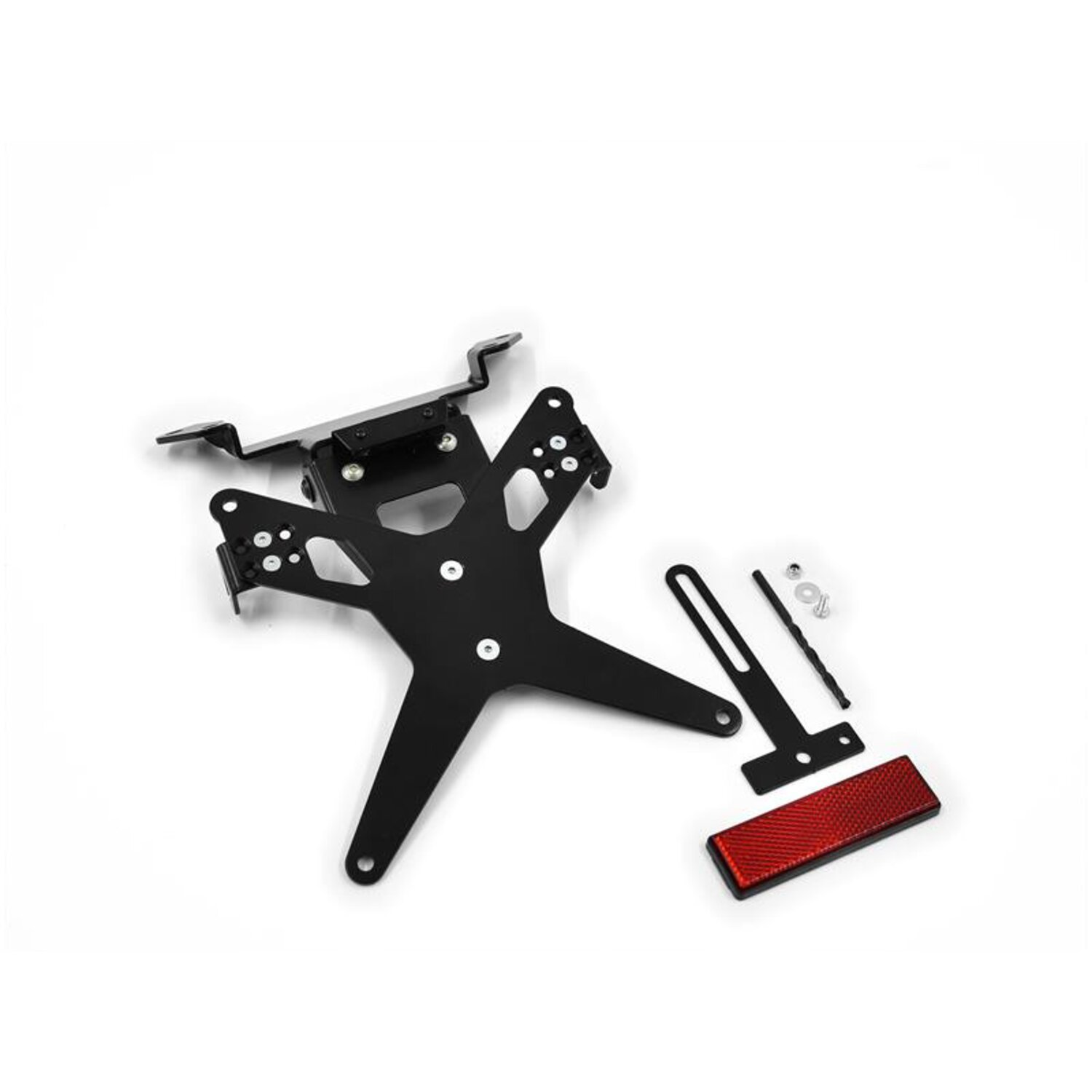 Zieger License plate bracket X-Line, Black, Matte