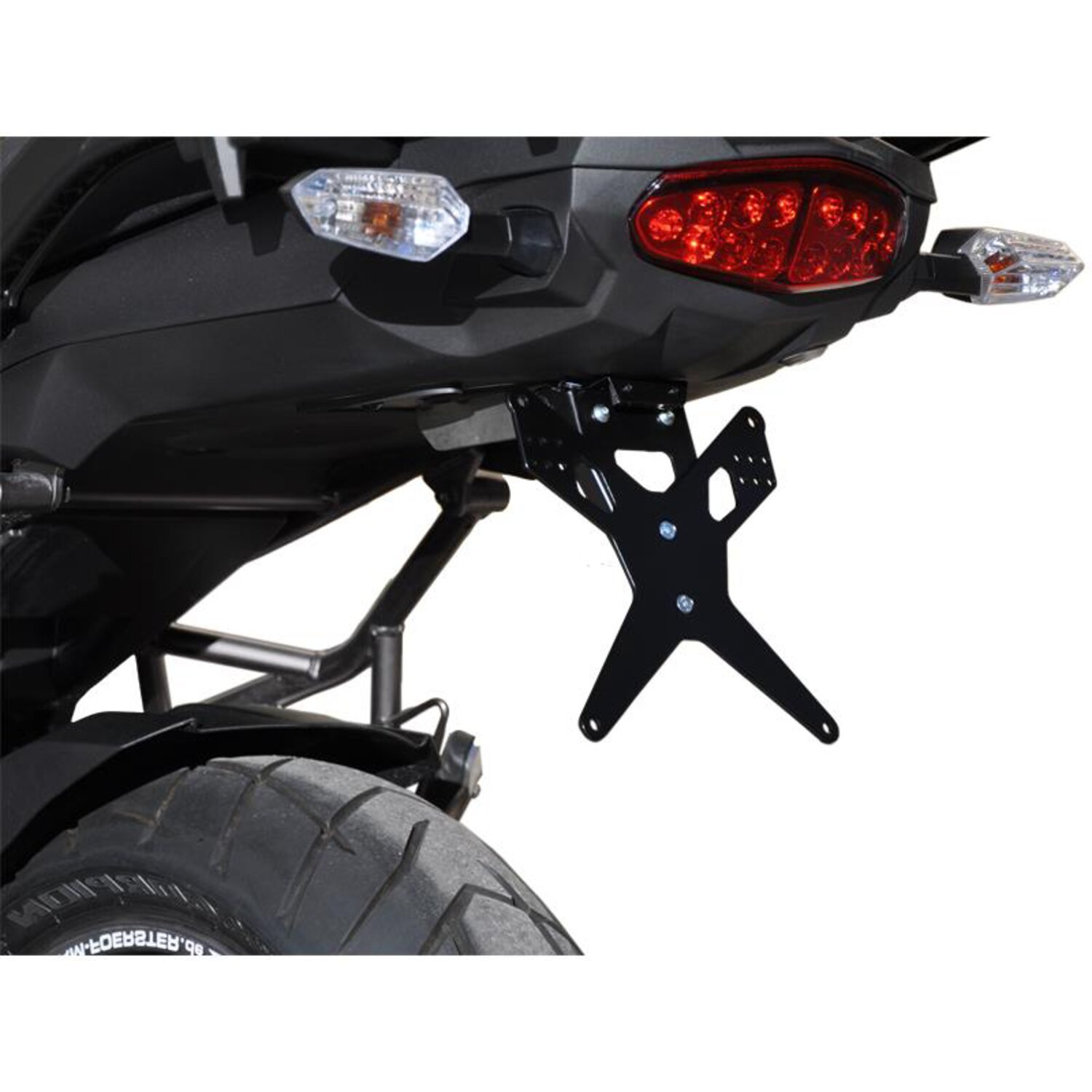Zieger License plate bracket X-Line, Black, Matte