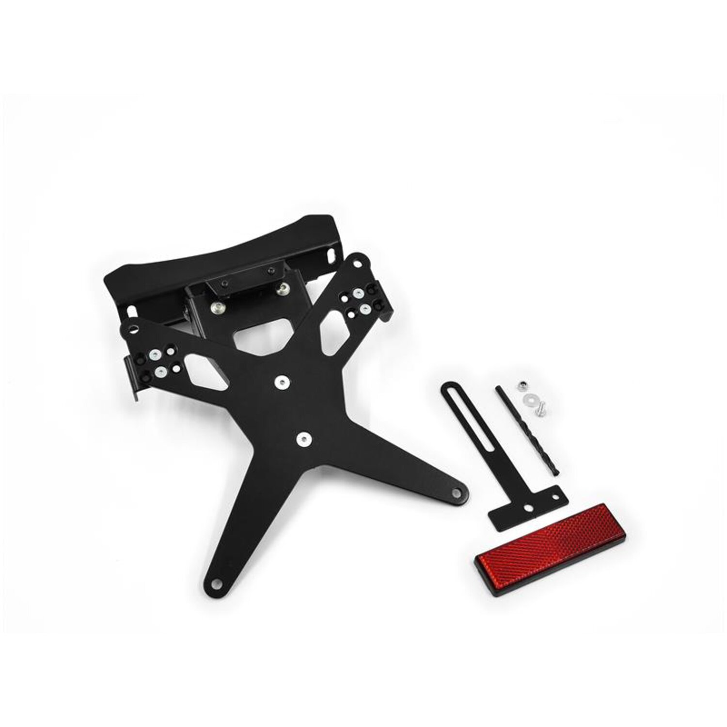 Zieger License plate bracket X-Line, Black, Matte