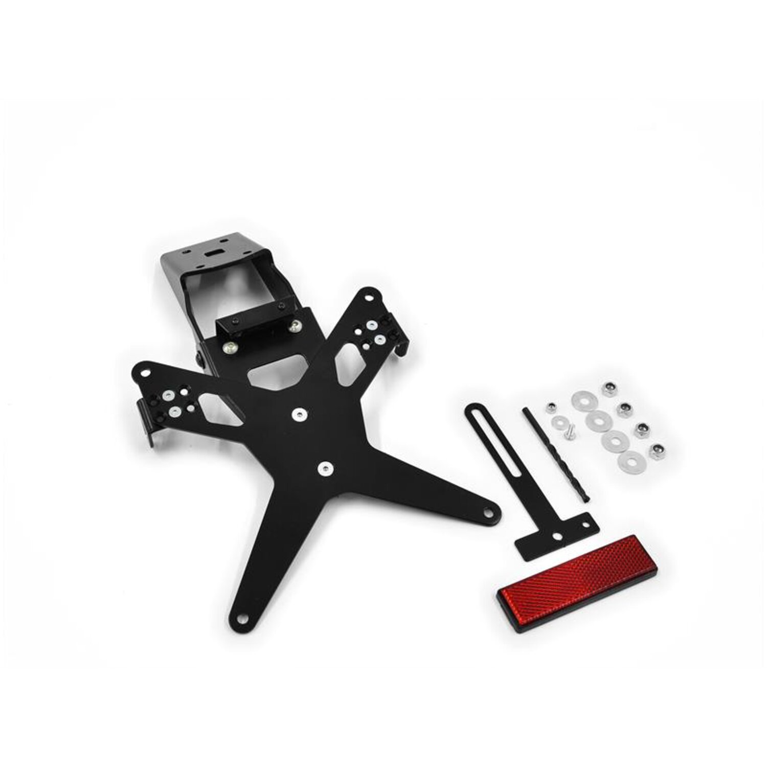 Zieger License plate bracket X-Line, Black, Matte