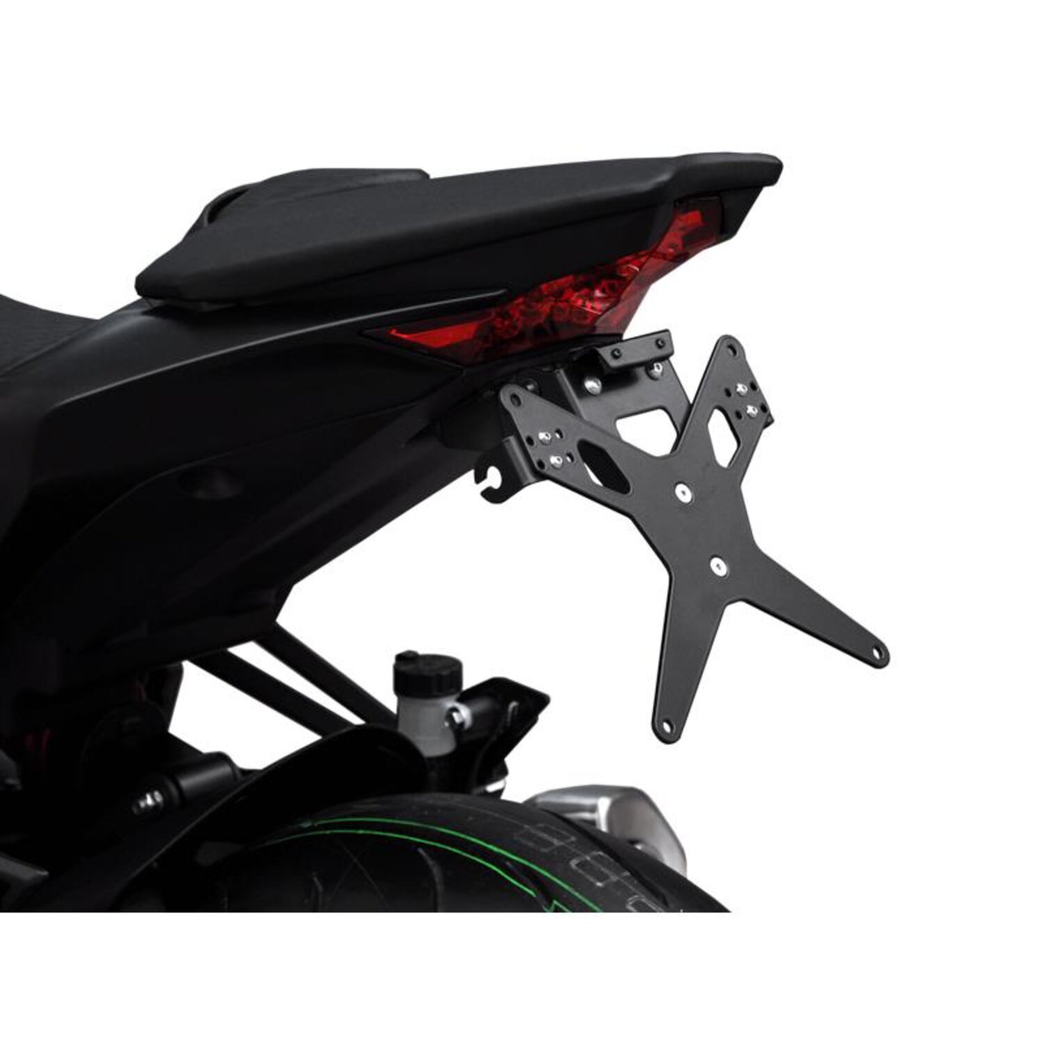 Zieger License plate bracket X-Line, Black, Matte