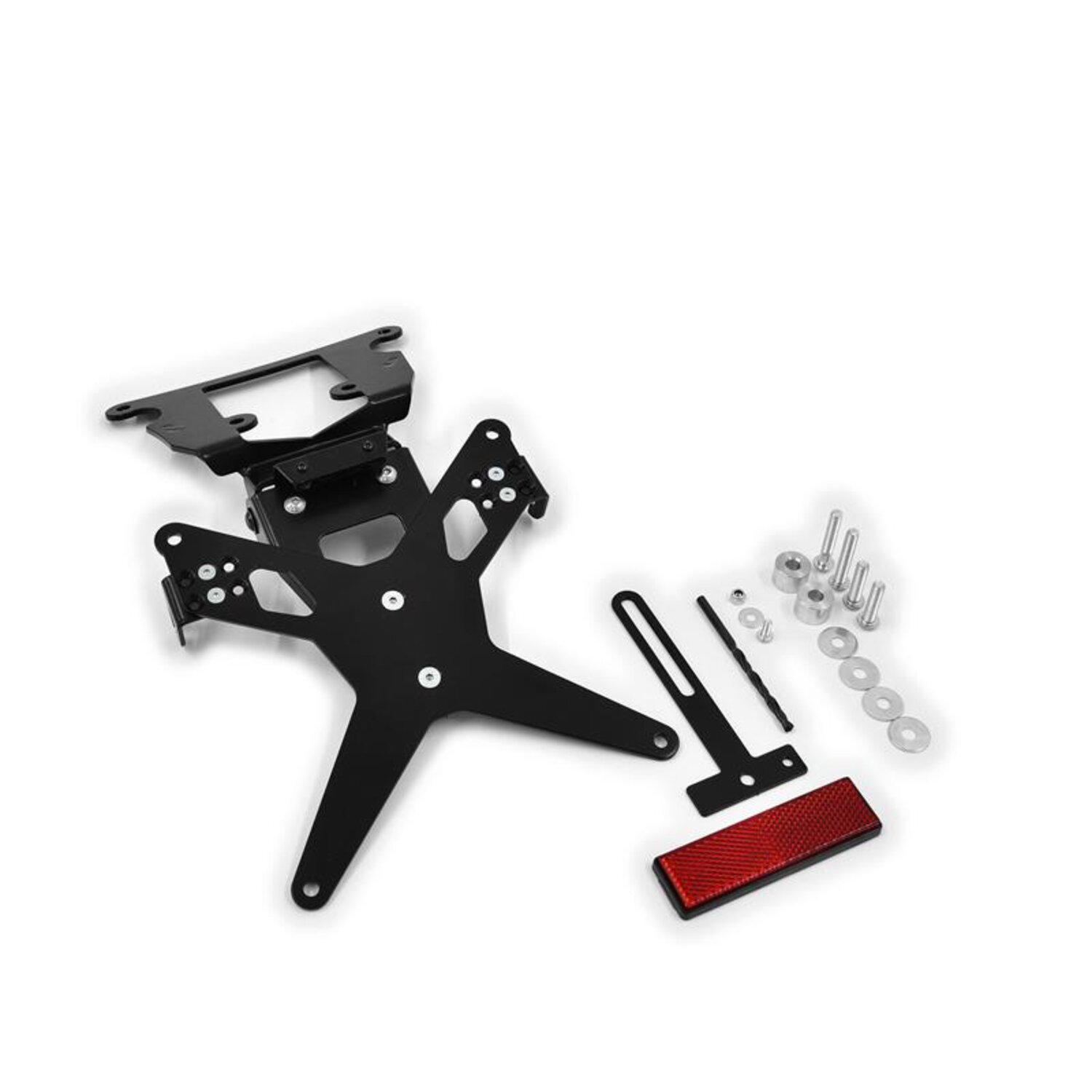 Zieger License plate bracket X-Line, Black, Matte