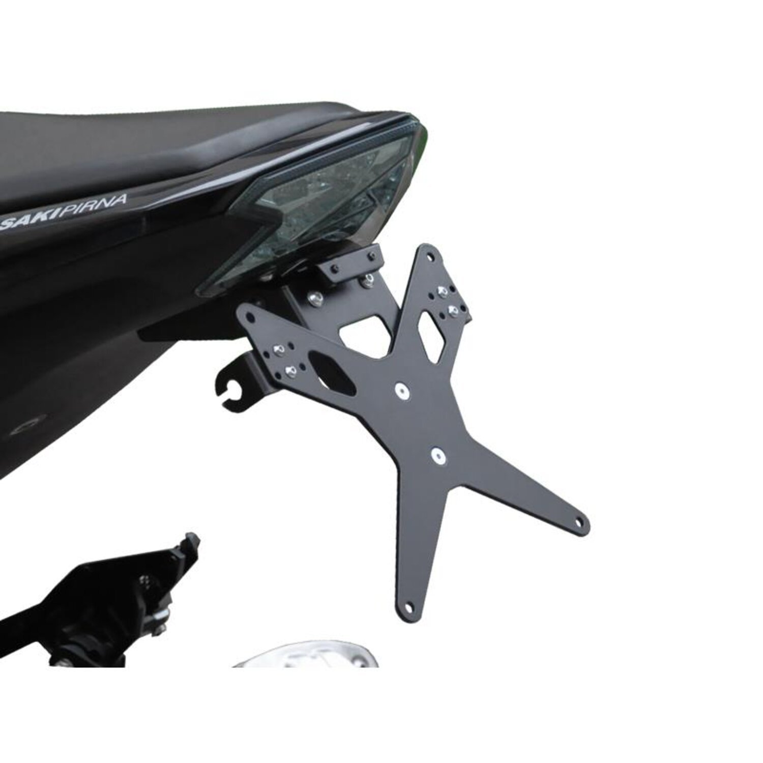 Zieger License plate bracket X-Line, Black, Matte