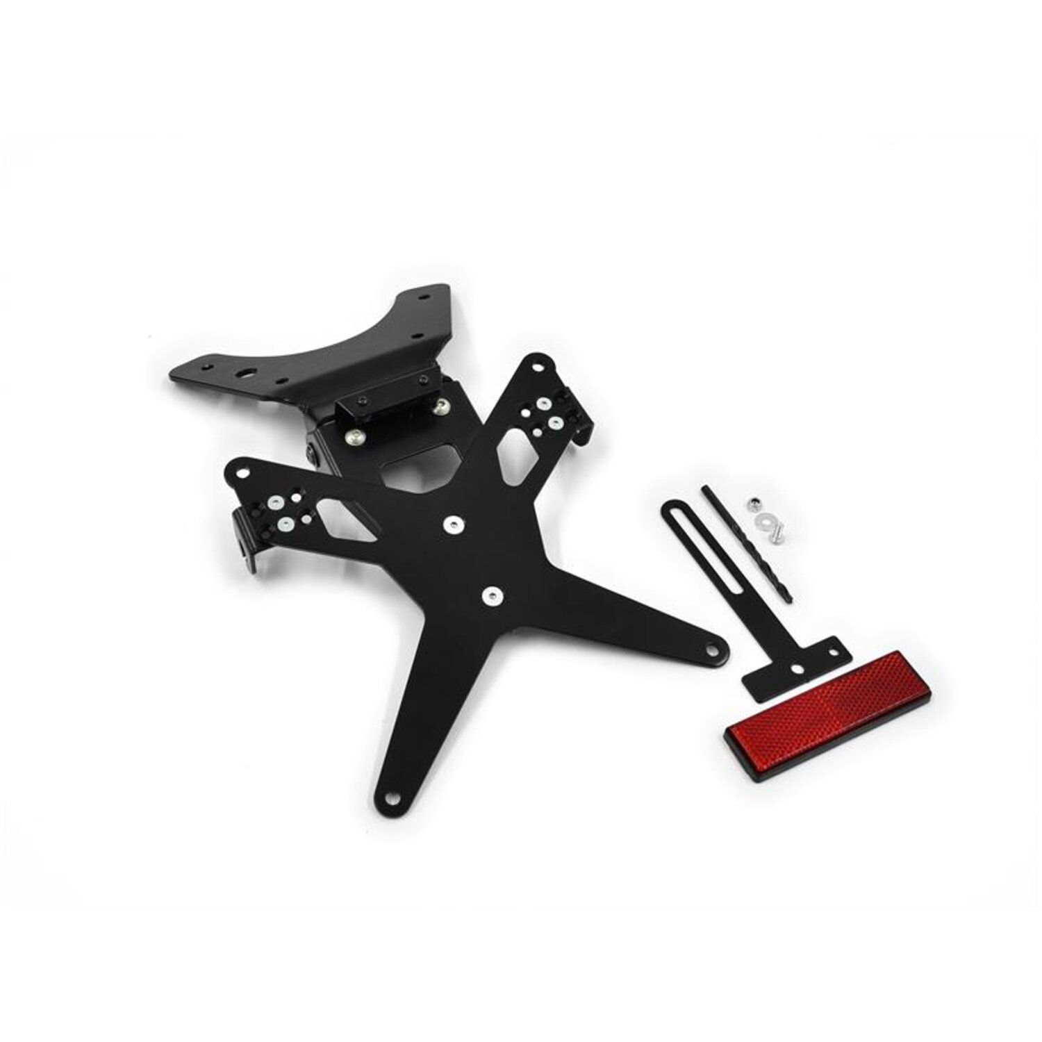 Zieger License plate bracket X-Line, Black, Matte
