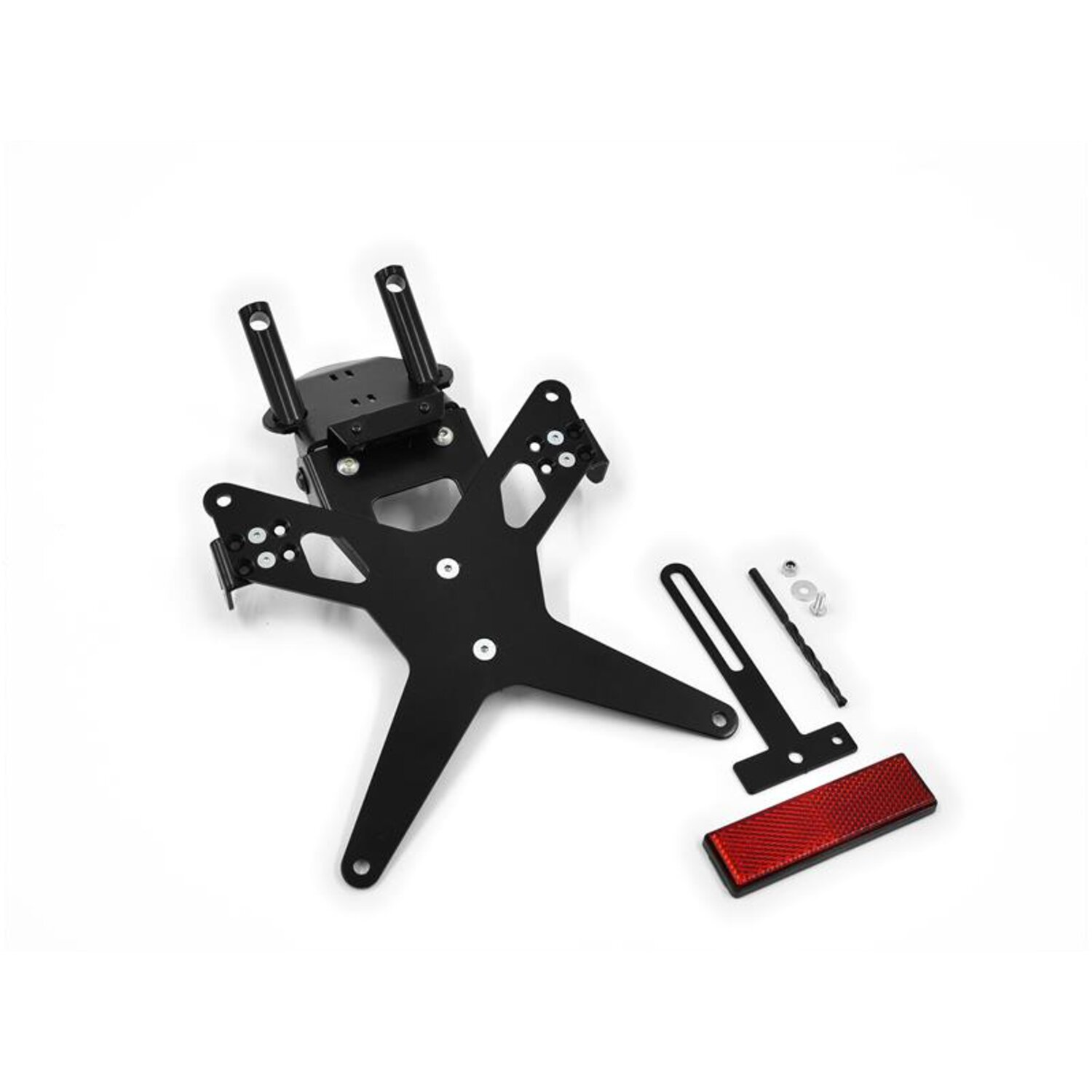 Zieger License plate bracket X-Line, Black, Matte