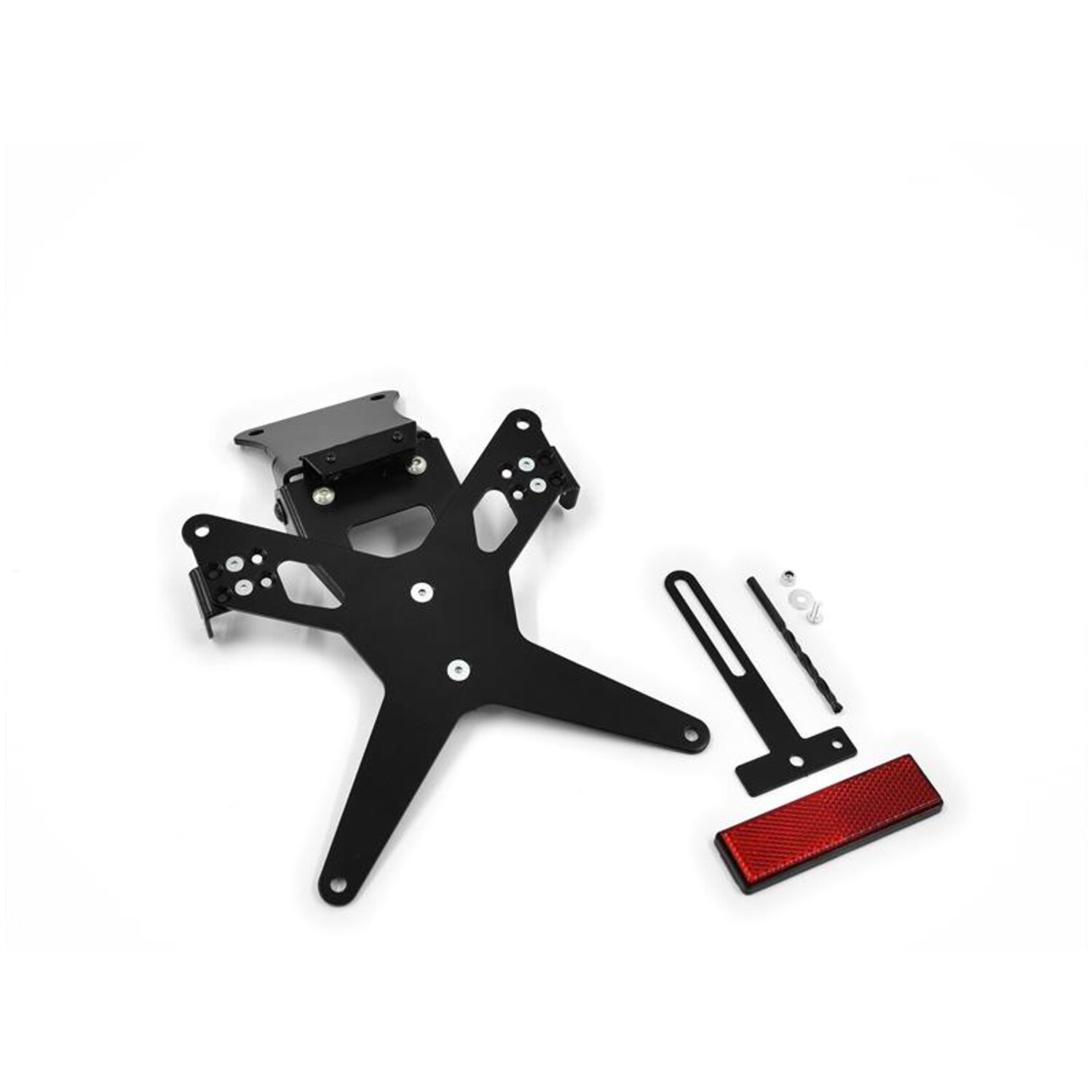 Zieger License plate bracket X-Line, Black, Matte
