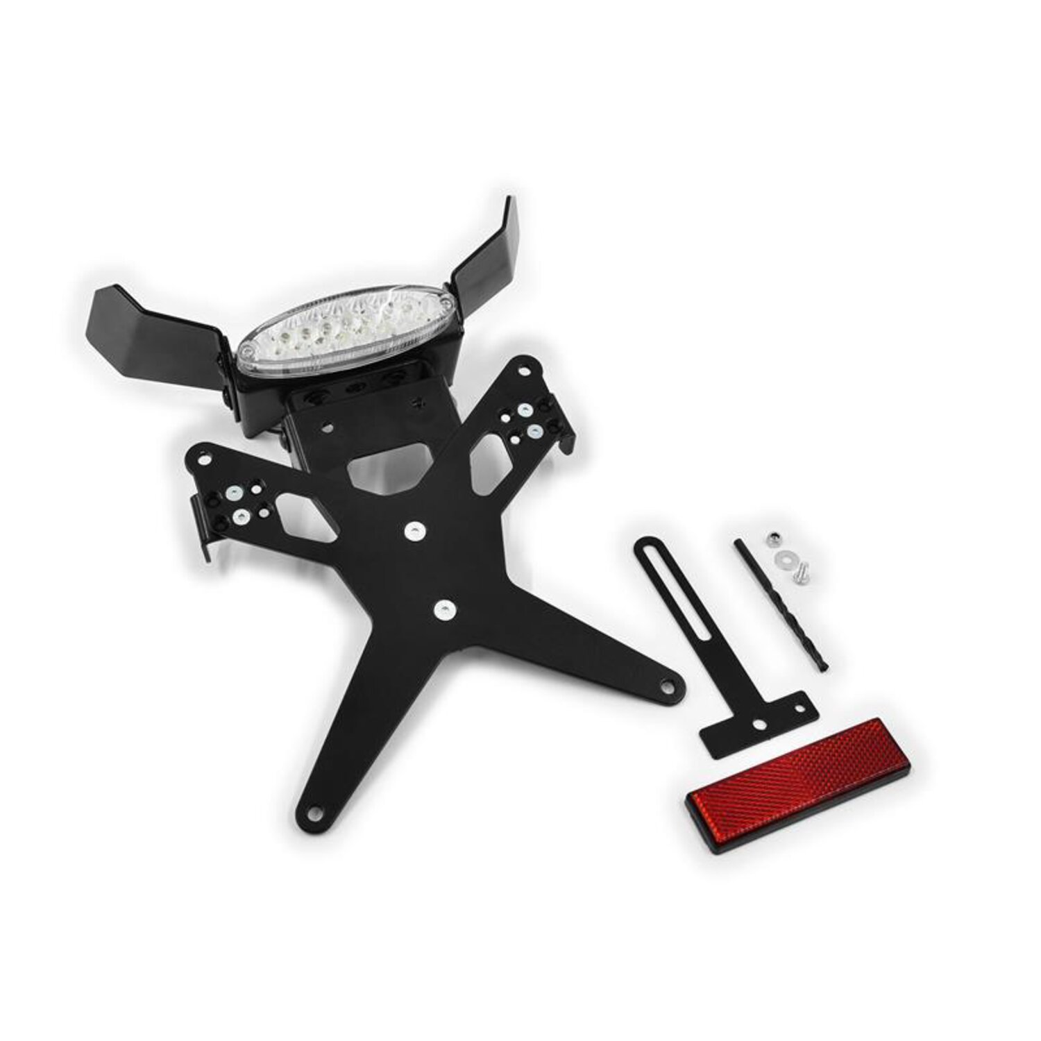 Zieger License plate bracket X-Line, Black, Matte