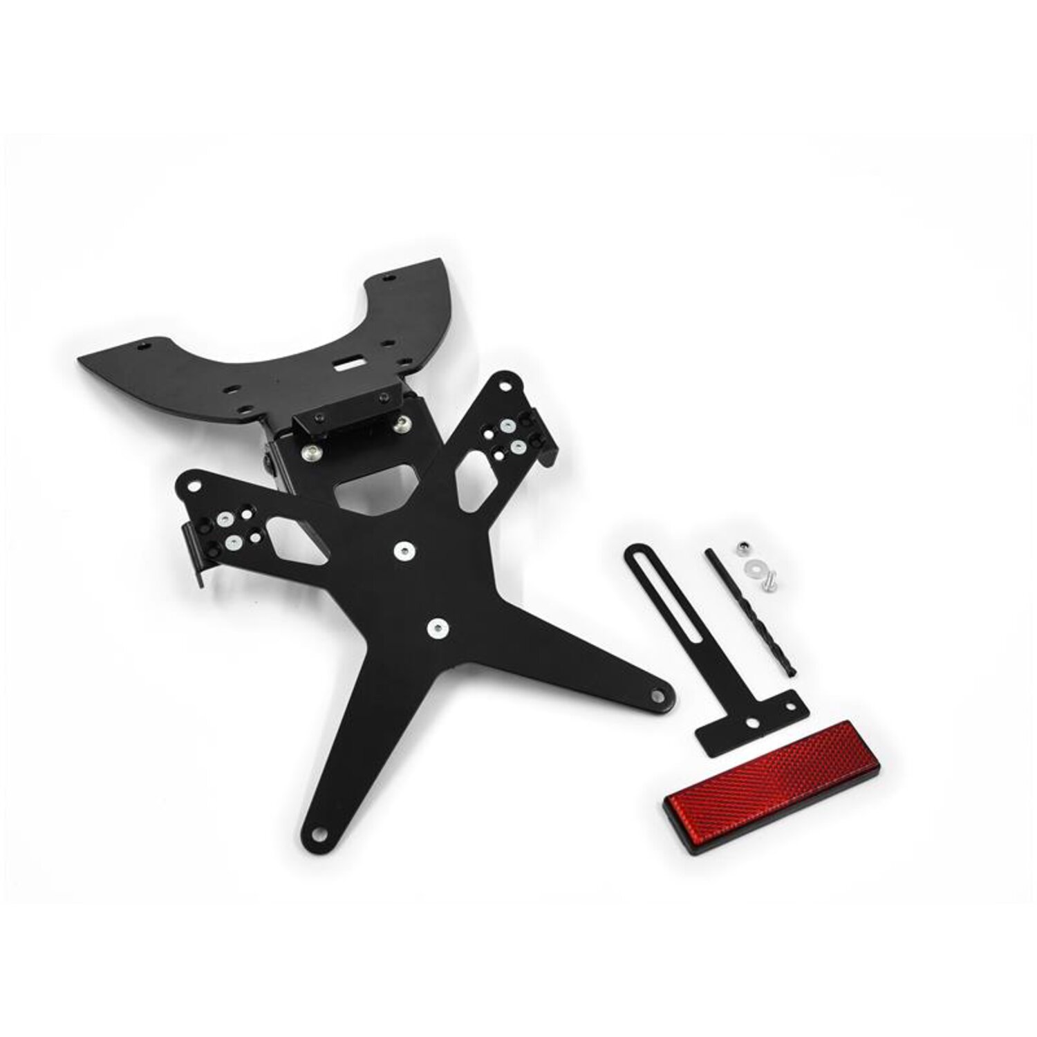 Zieger License plate bracket X-Line, Black, Matte